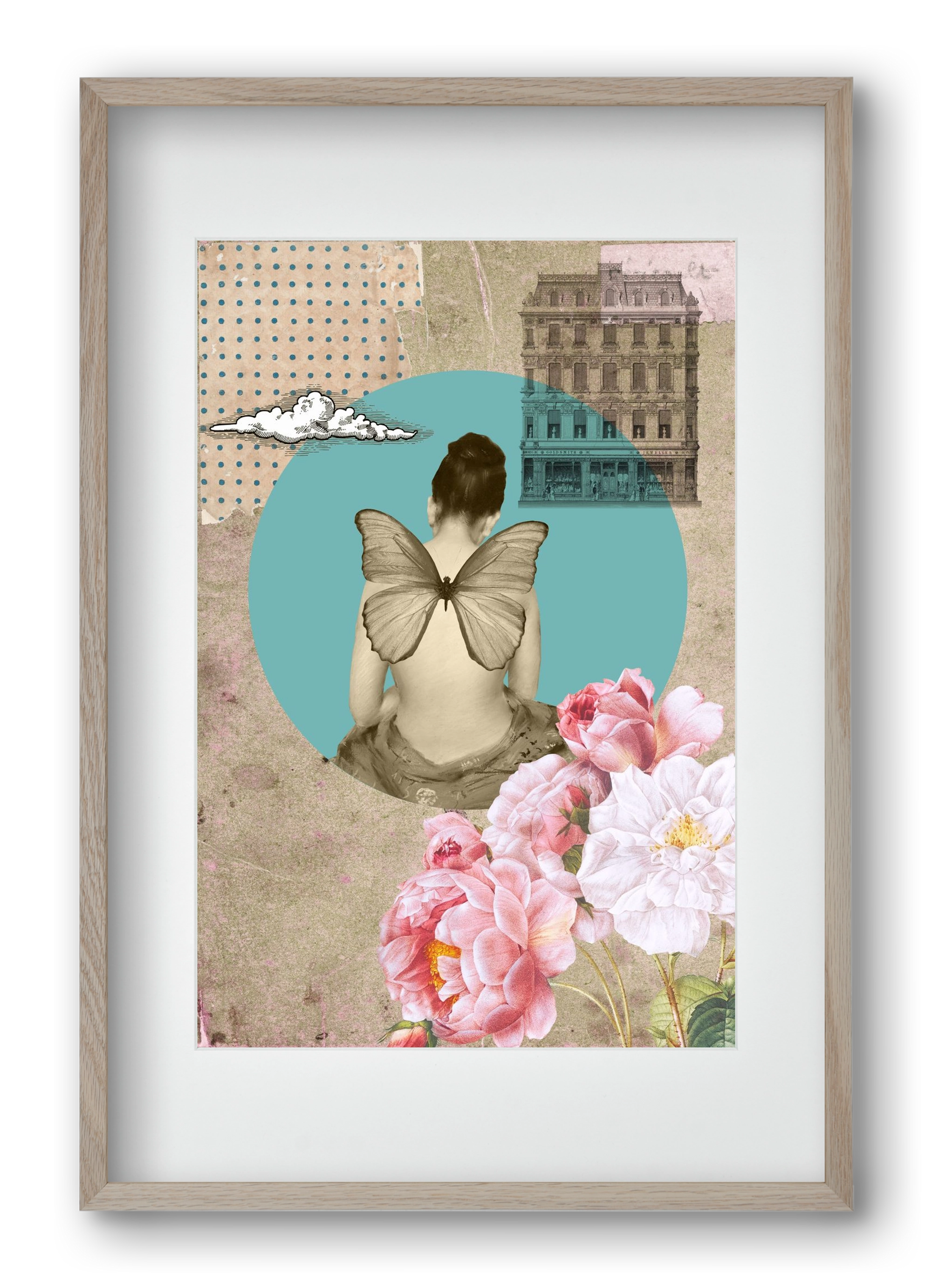 Memories 1., 40x60 cm (30x45 cm), Tölgy keret, paszpartuval