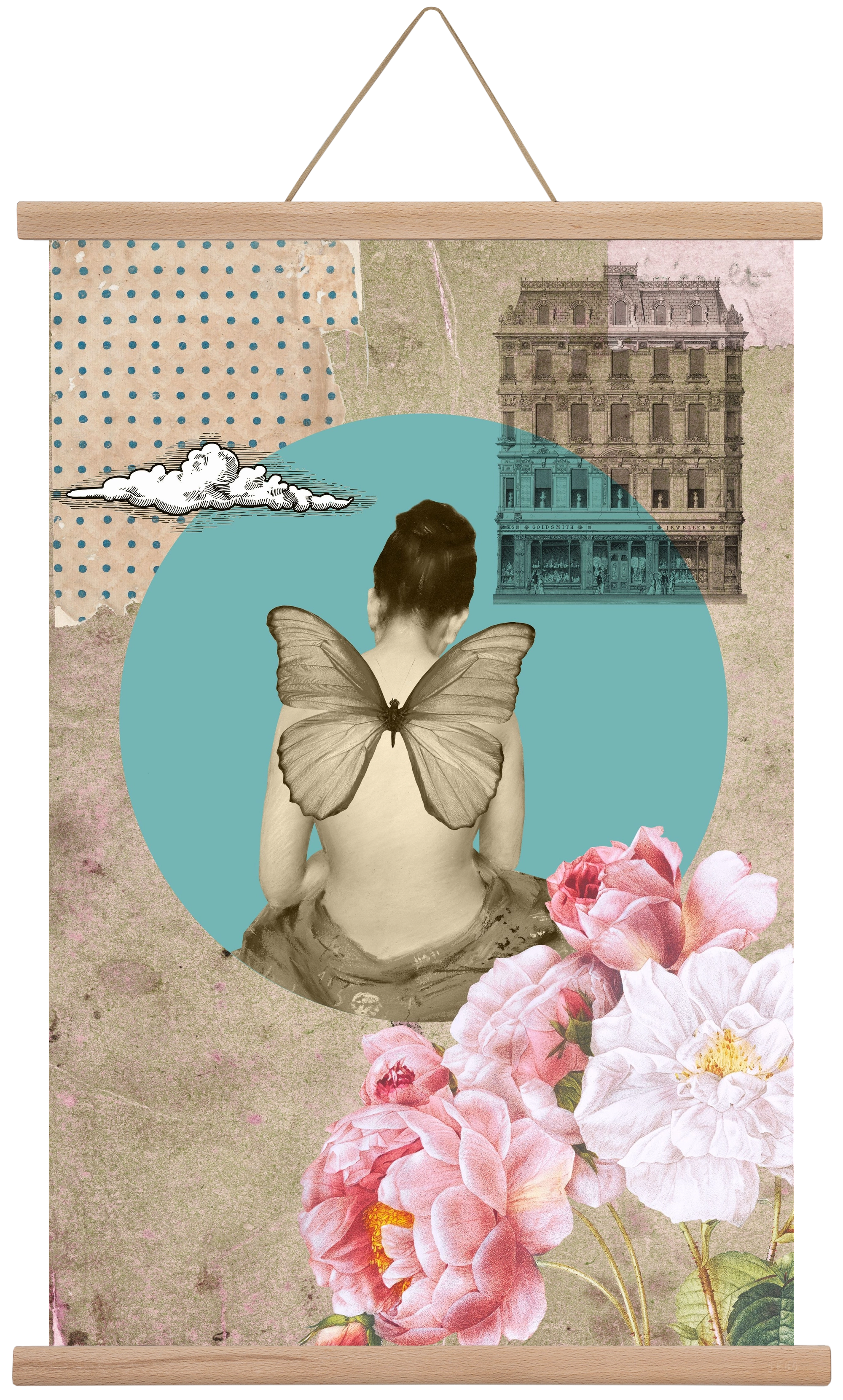 Memories 1., 40x60 cm (40x60 cm), Tölgy akasztó