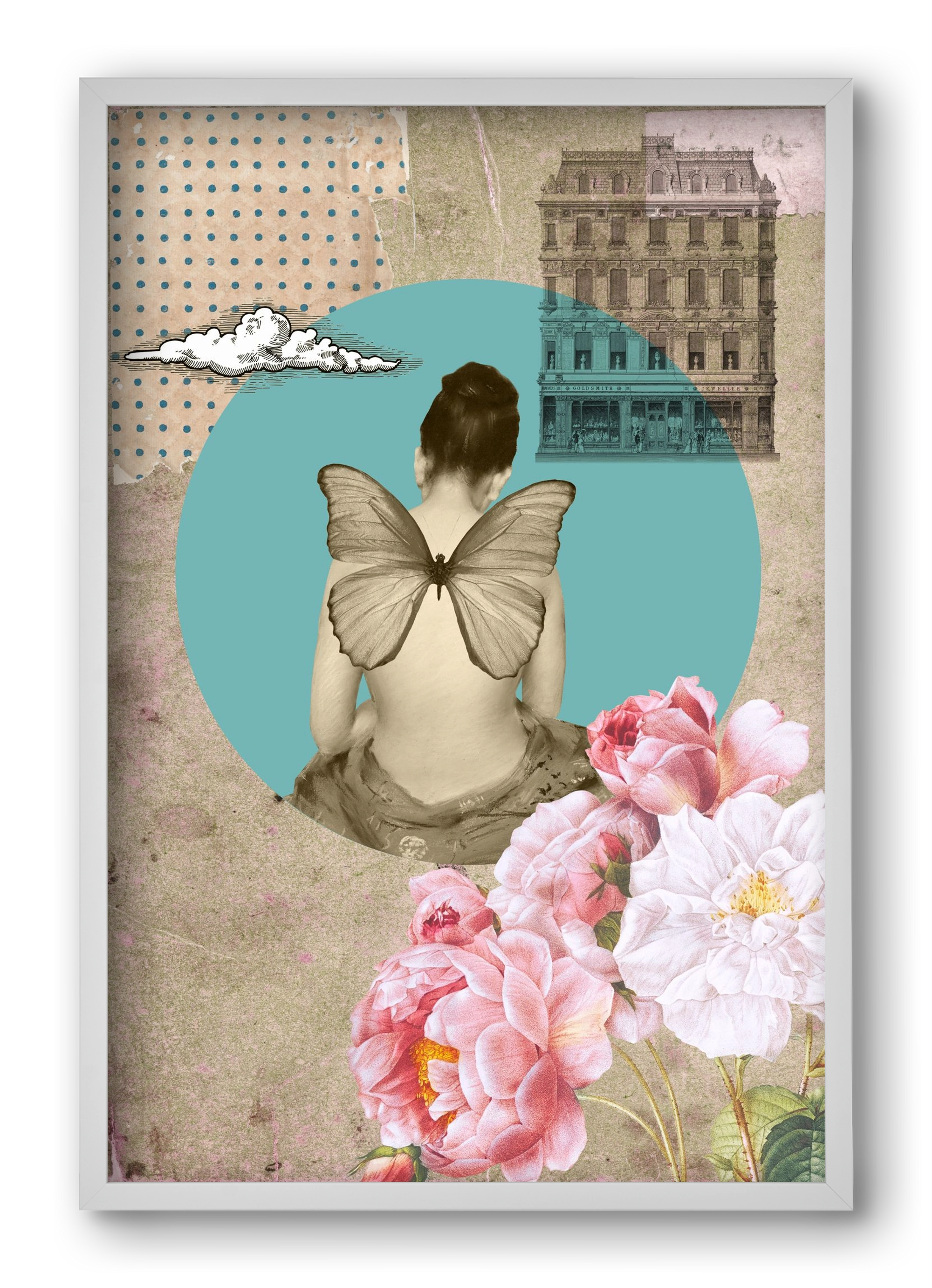 Memories 1., 40x60 cm (40x60 cm), Fehér keret