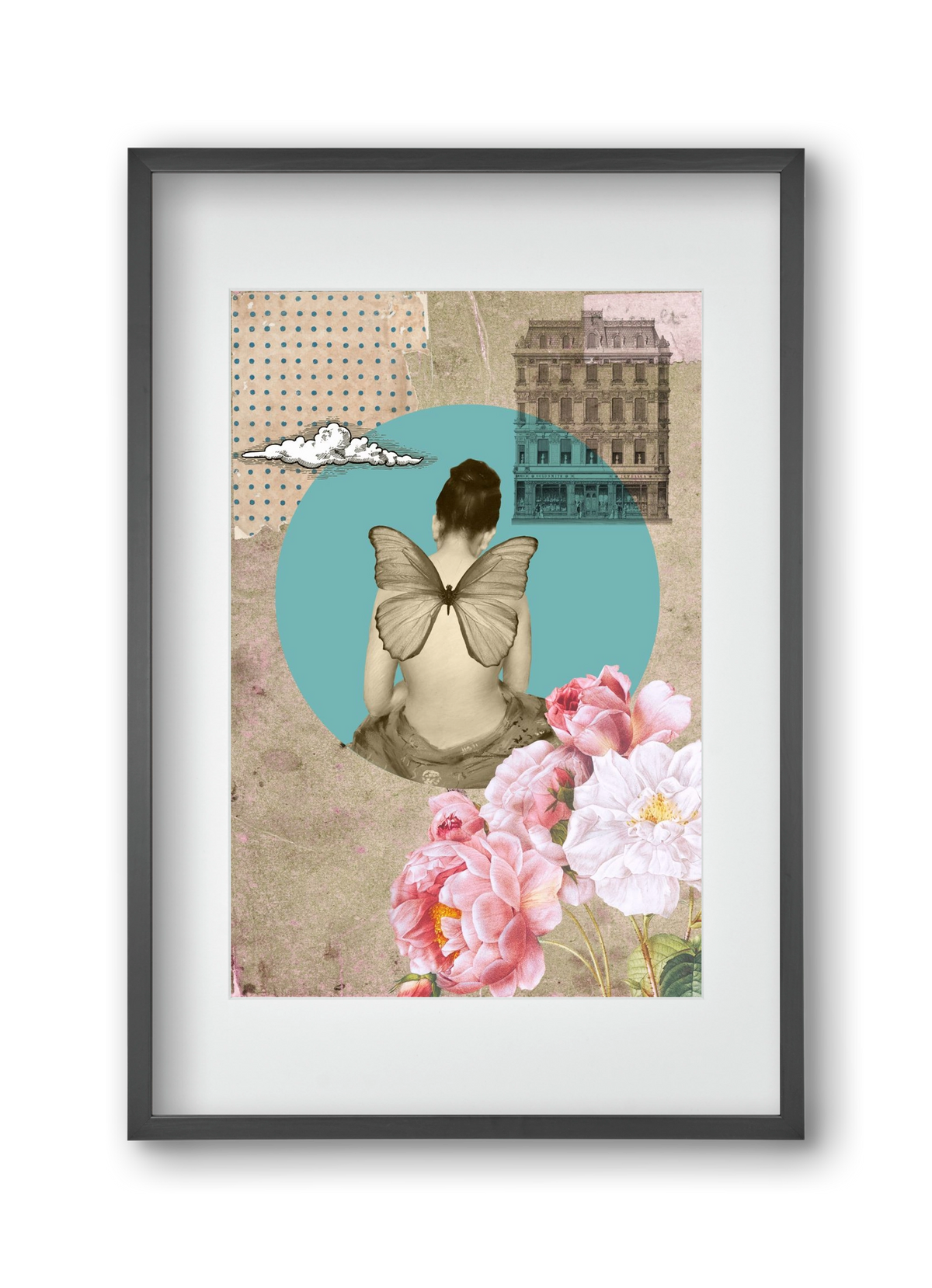 Memories 1., 30x45 cm (20x30 cm), Fekete keret, paszpartuval