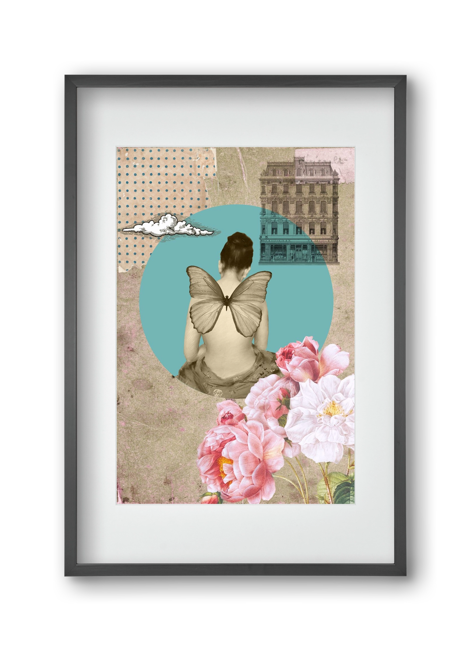 Memories 1., 30x45 cm (20x30 cm), Fekete keret, paszpartuval