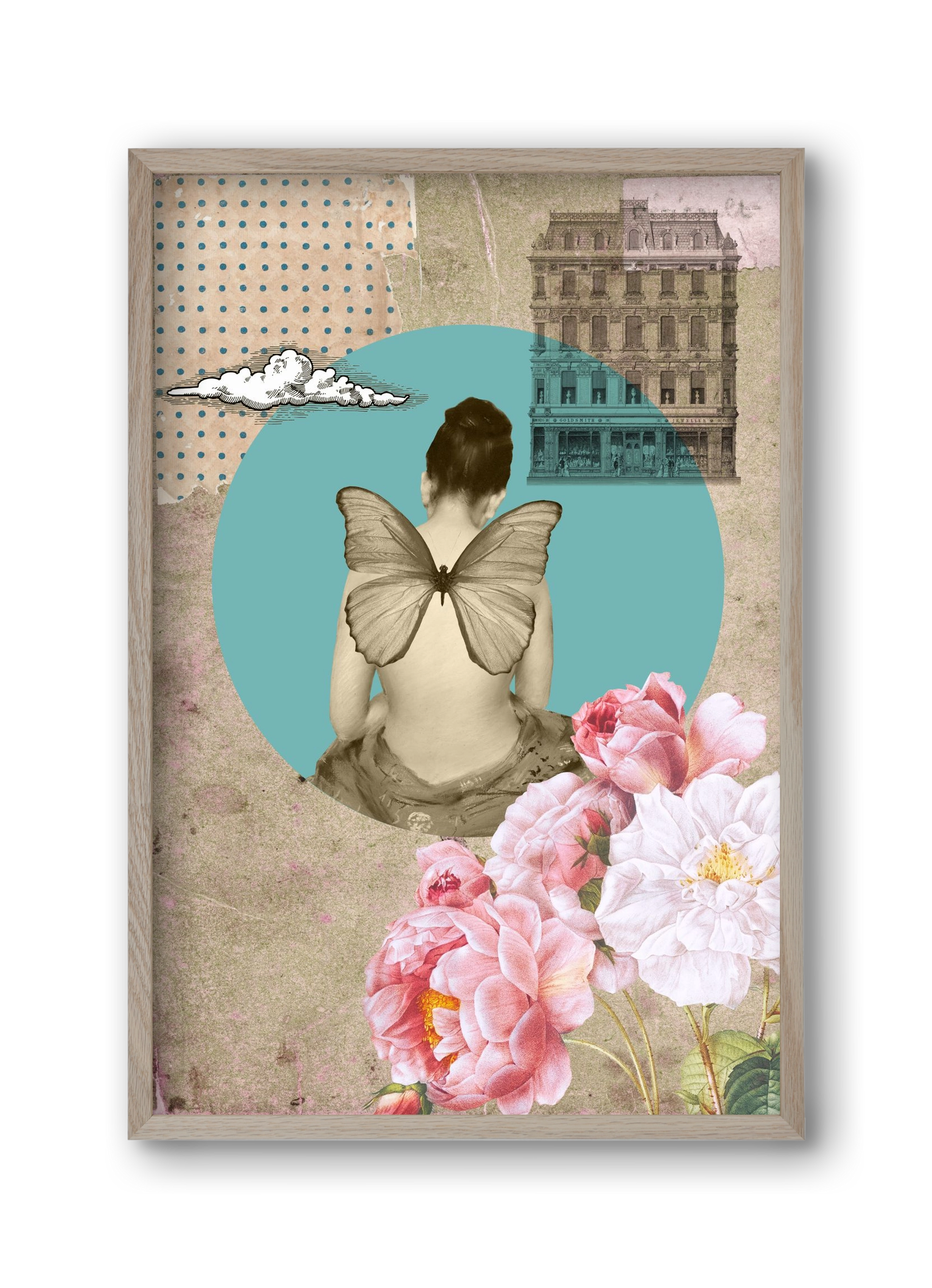 Memories 1., 30x45 cm (30x45 cm), Tölgy keret