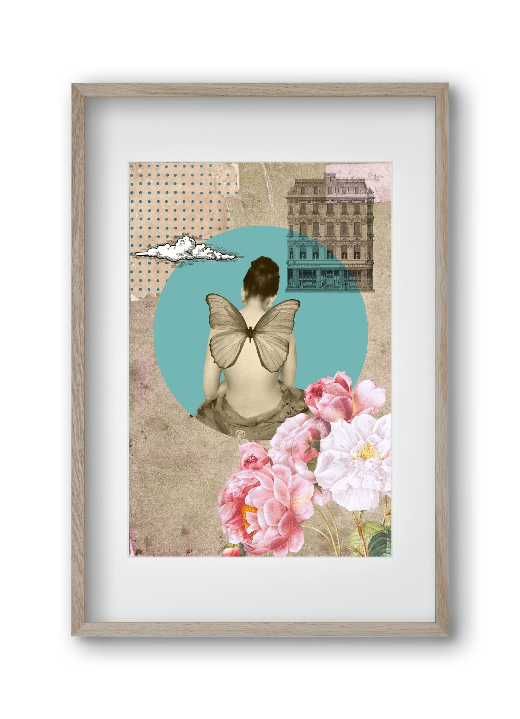 Memories 1., 30x45 cm (20x30 cm), Tölgy keret, paszpartuval