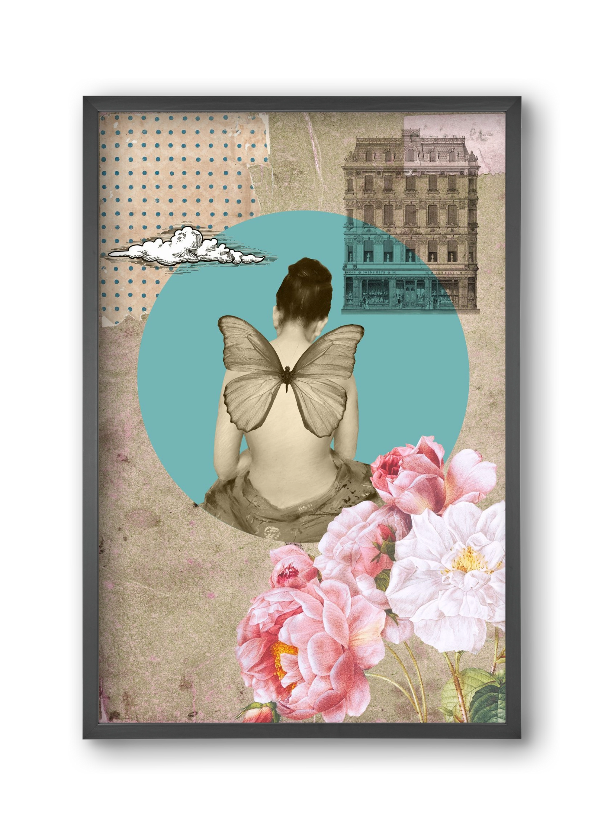 Memories 1., 30x45 cm (30x45 cm), Fekete keret