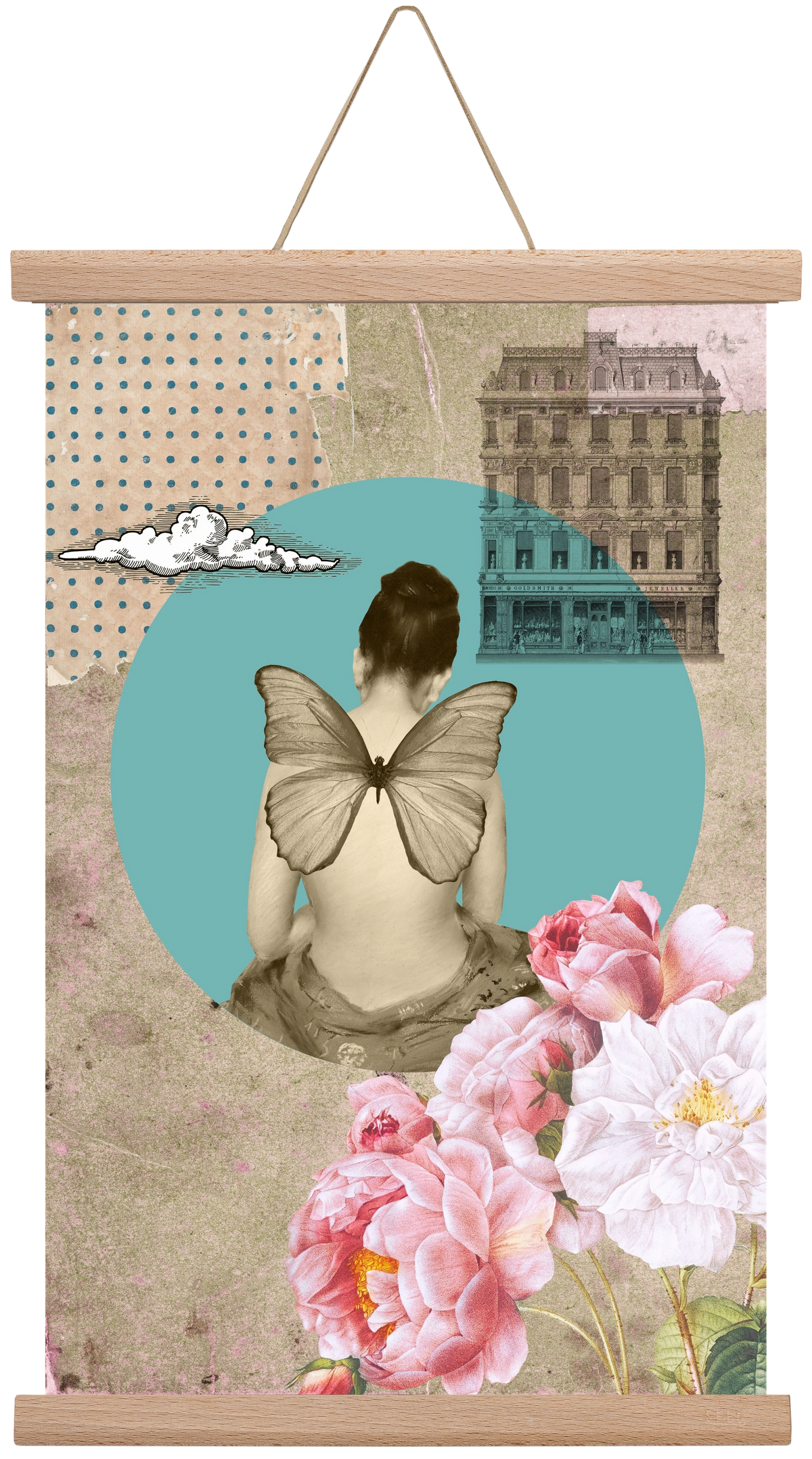 Memories 1., 30x45 cm (30x45 cm), Tölgy akasztó