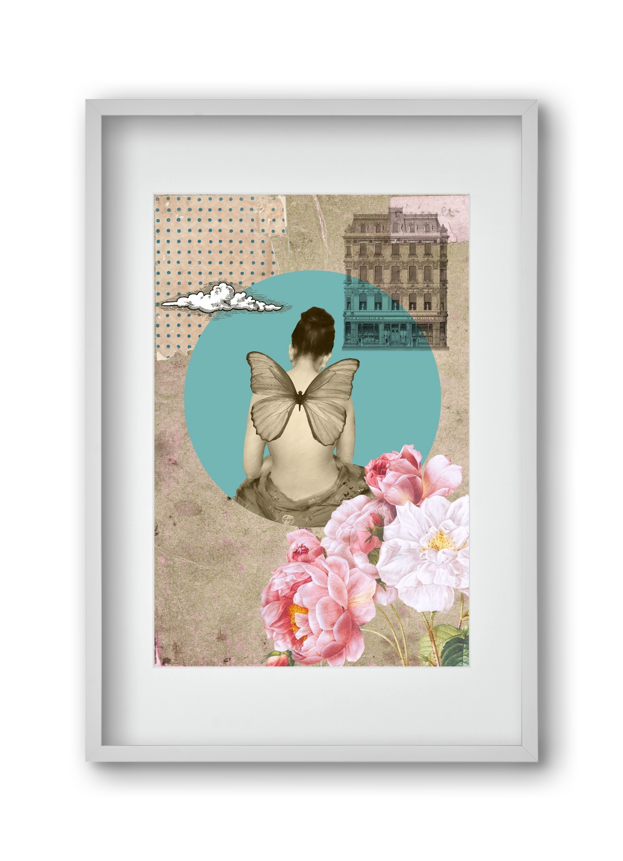 Memories 1., 30x45 cm (20x30 cm), Fehér keret, paszpartuval