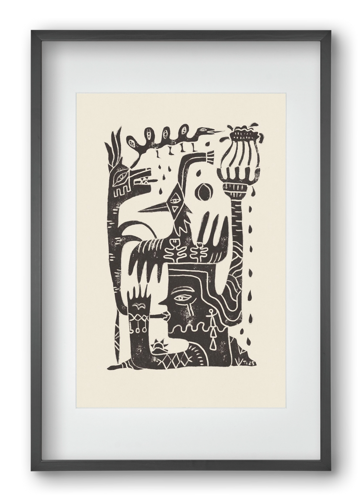 Lunar Eclipse, 40x60 cm (30x45 cm), Fekete keret, paszpartuval