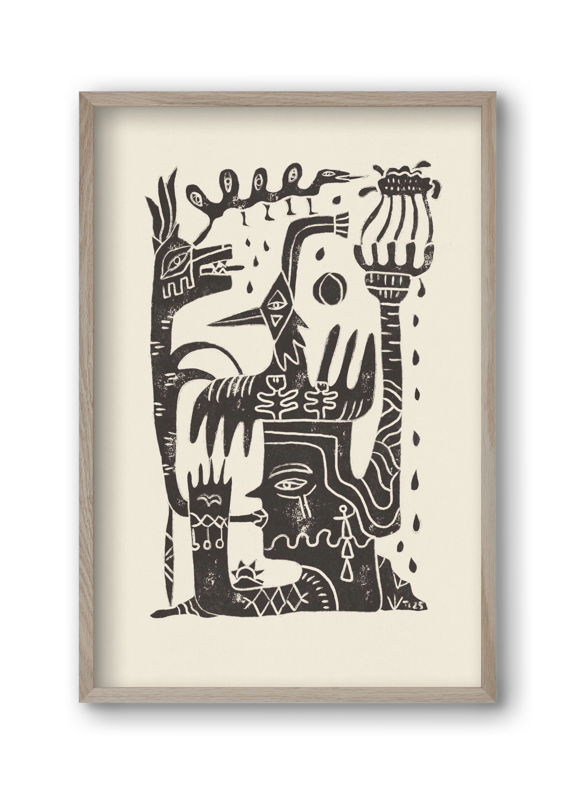 Lunar Eclipse, 30x45 cm (30x45 cm), Tölgy keret