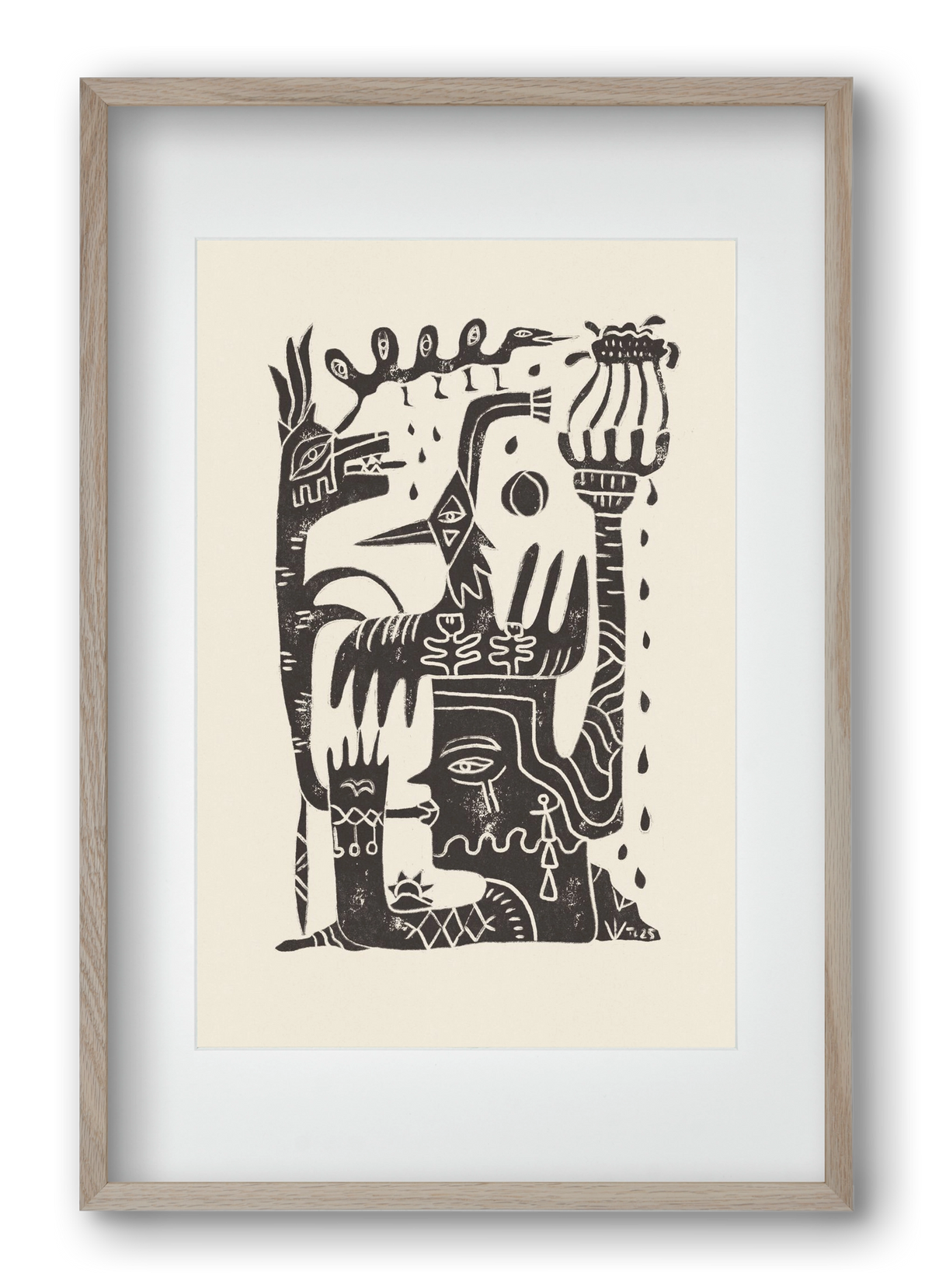 Lunar Eclipse, 40x60 cm (30x45 cm), Tölgy keret, paszpartuval