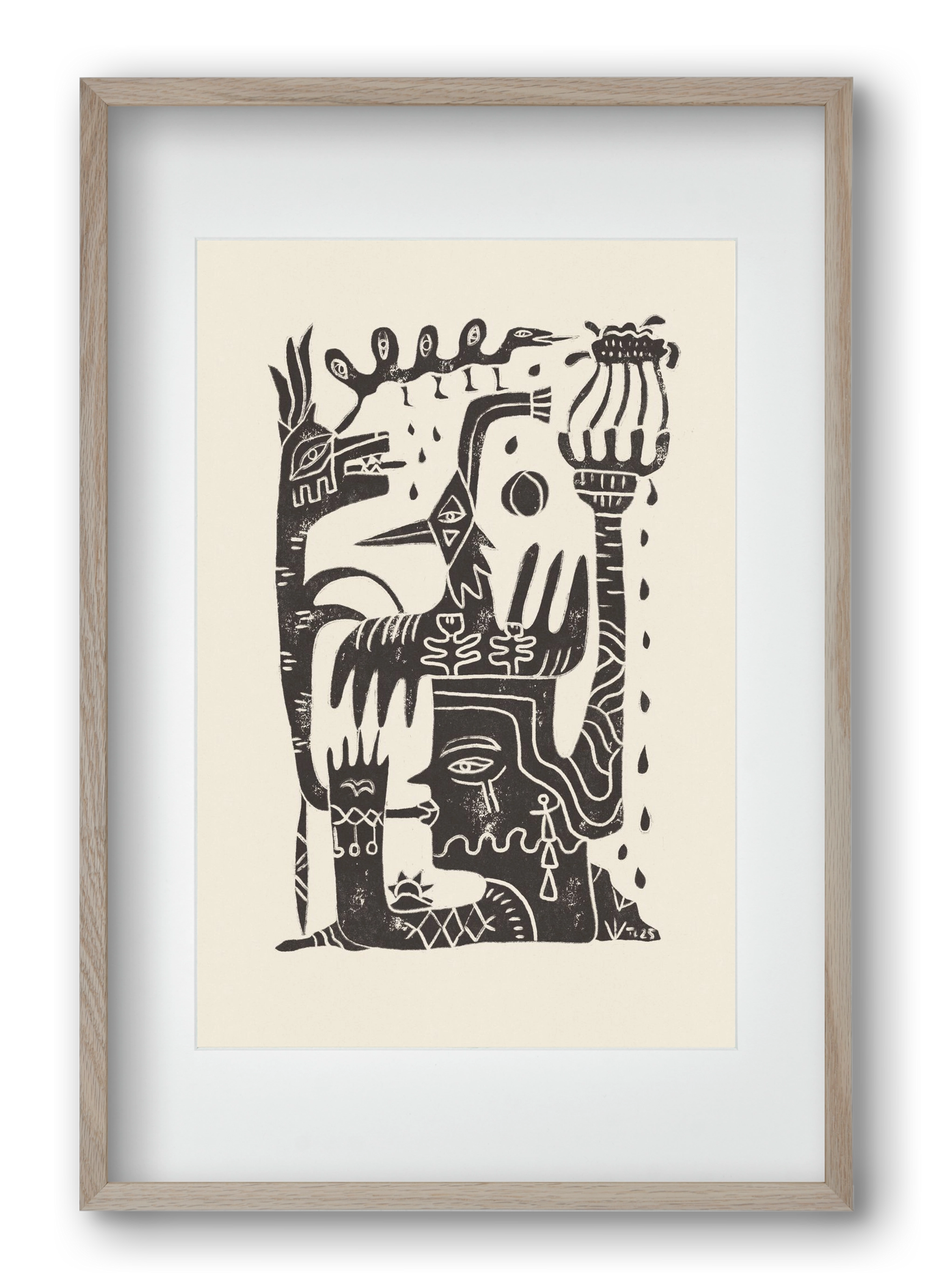 Lunar Eclipse, 40x60 cm (30x45 cm), Tölgy keret, paszpartuval