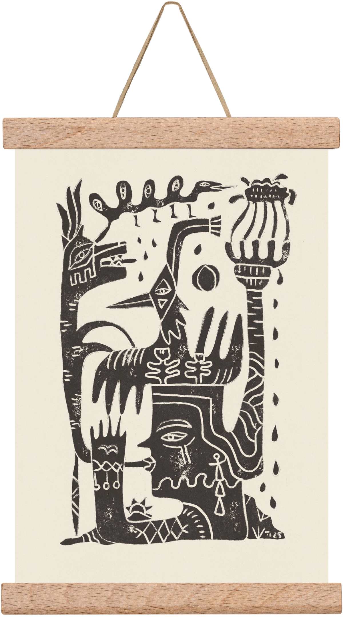 Lunar Eclipse, 20x30 cm (20x30 cm), Tölgy akasztó