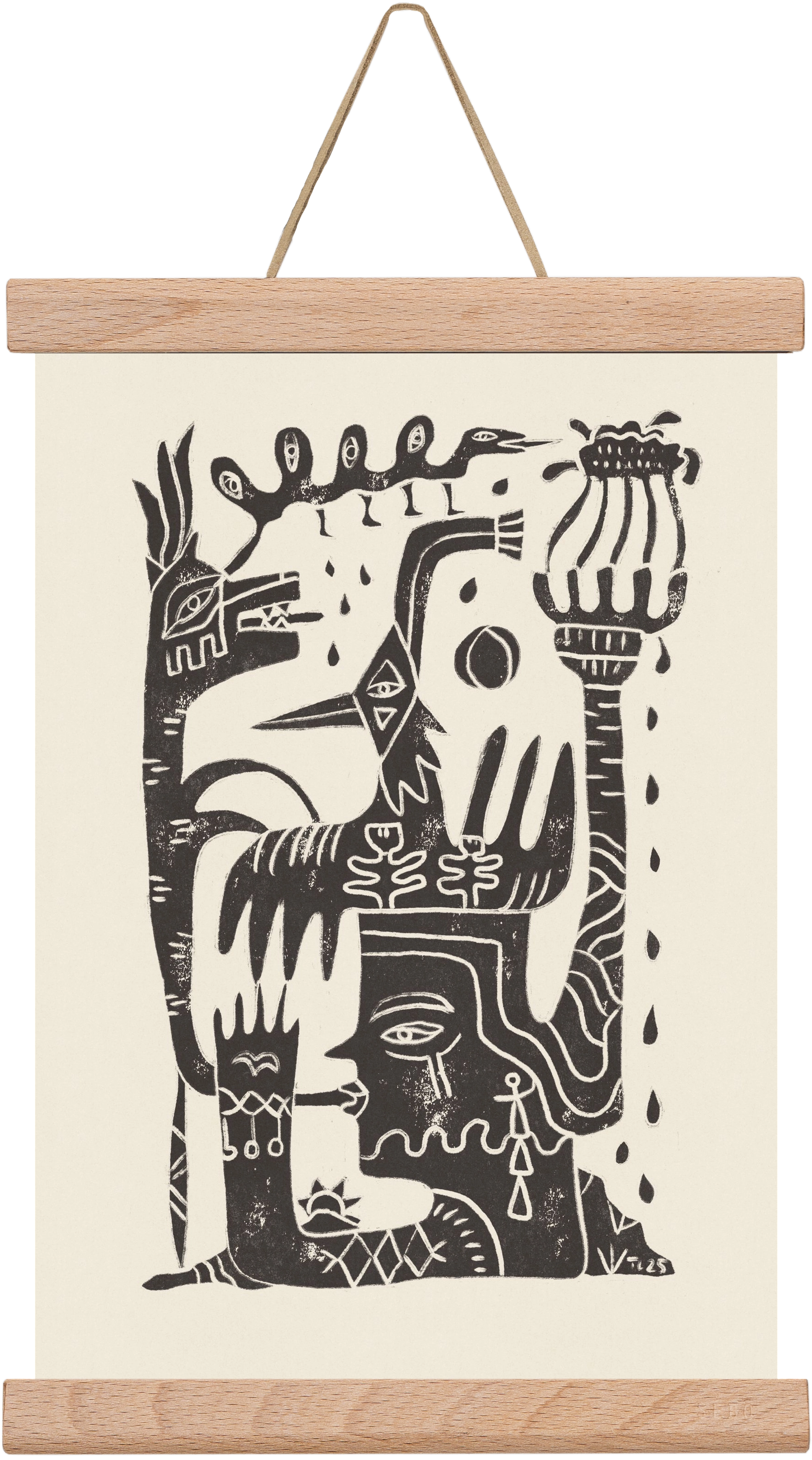 Lunar Eclipse, 20x30 cm (20x30 cm), Tölgy akasztó