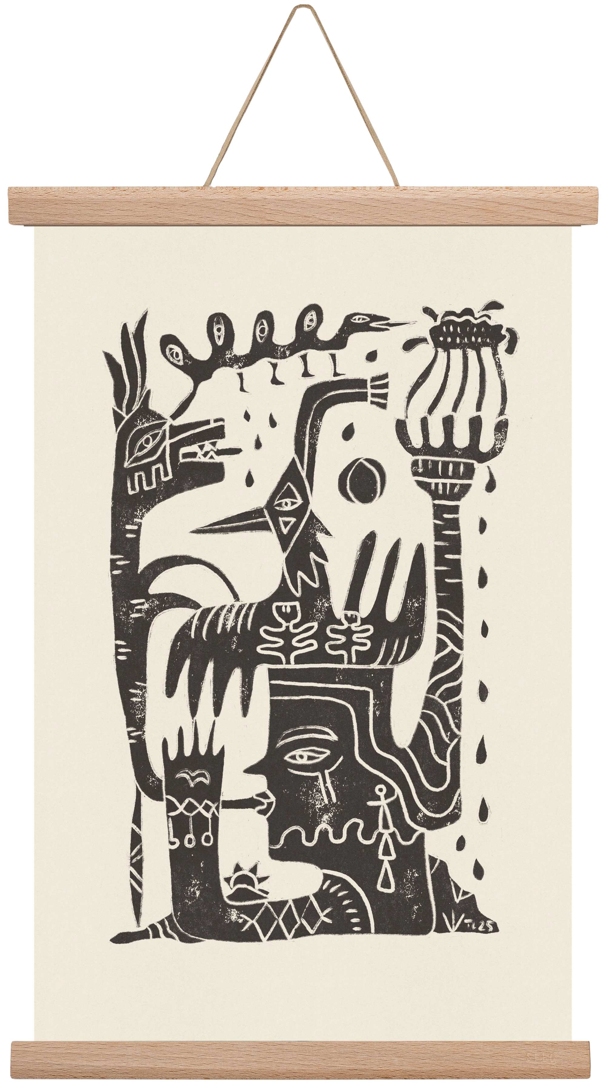 Lunar Eclipse, 30x45 cm (30x45 cm), Tölgy akasztó