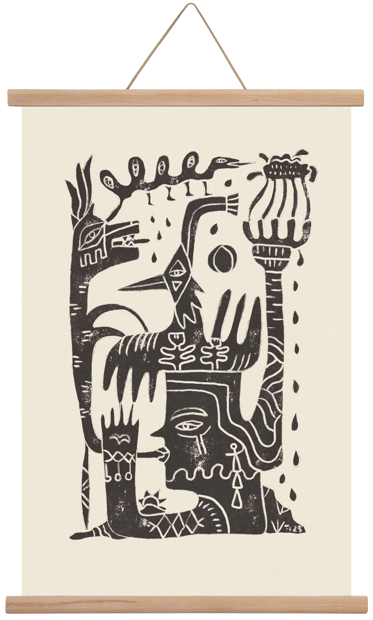 Lunar Eclipse, 40x60 cm (40x60 cm), Tölgy akasztó