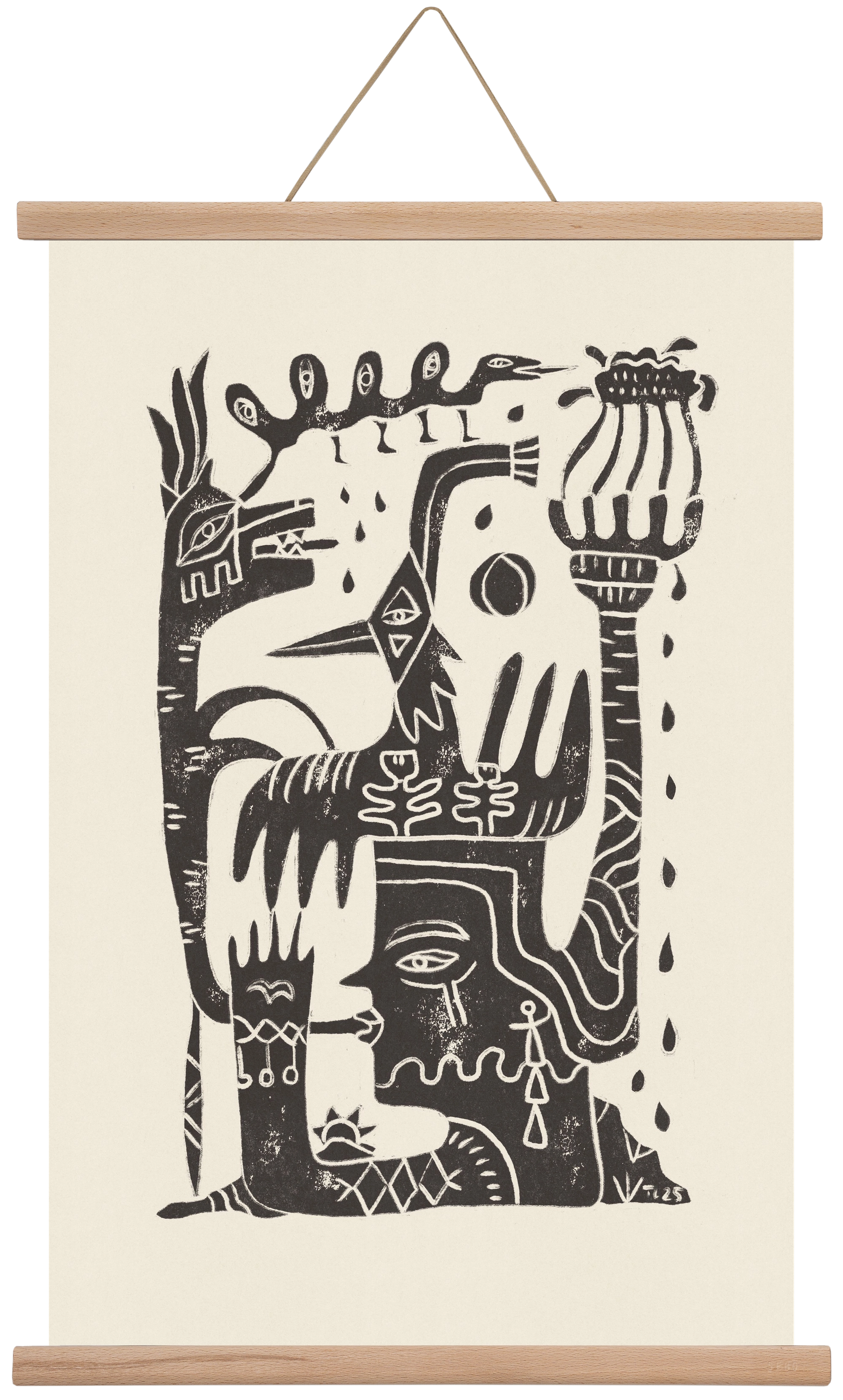 Lunar Eclipse, 40x60 cm (40x60 cm), Tölgy akasztó