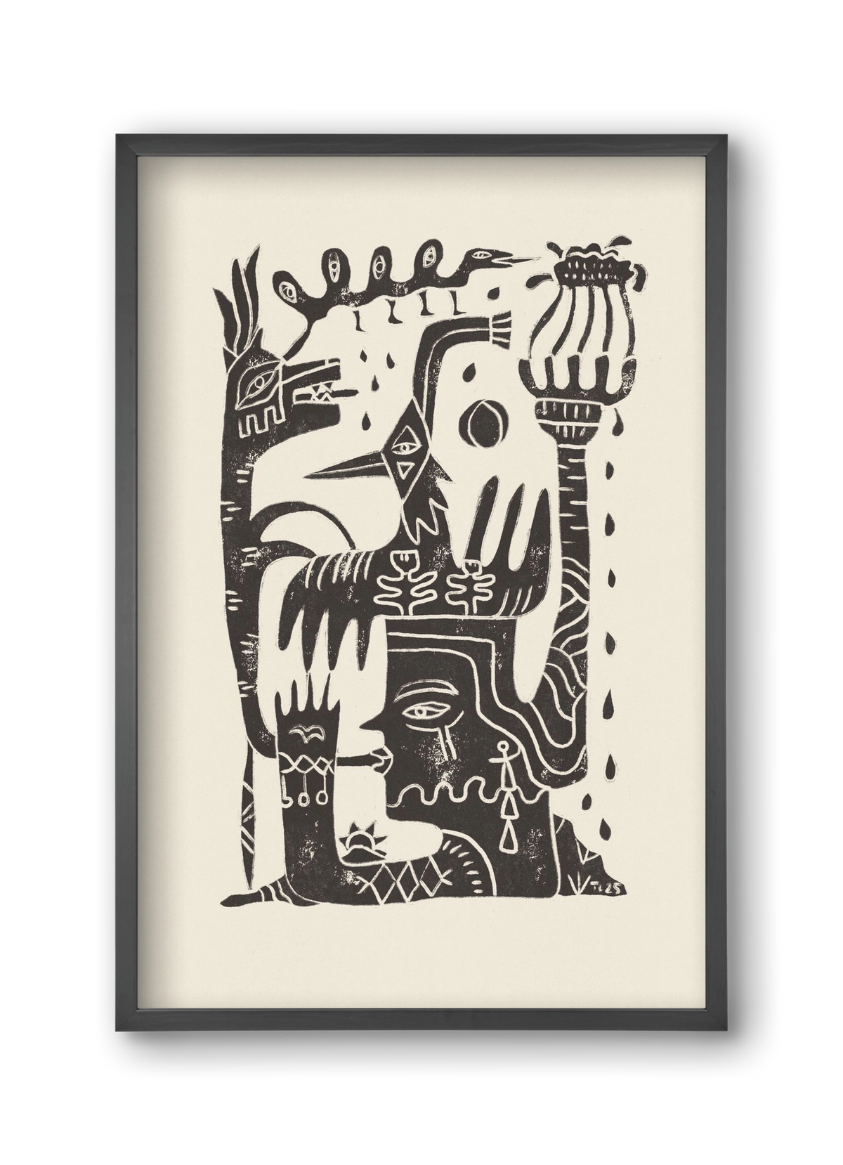 Lunar Eclipse, 30x45 cm (30x45 cm), Fekete keret