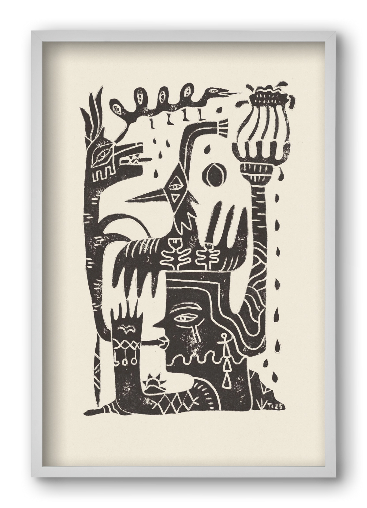 Lunar Eclipse, 40x60 cm (40x60 cm), Fehér keret