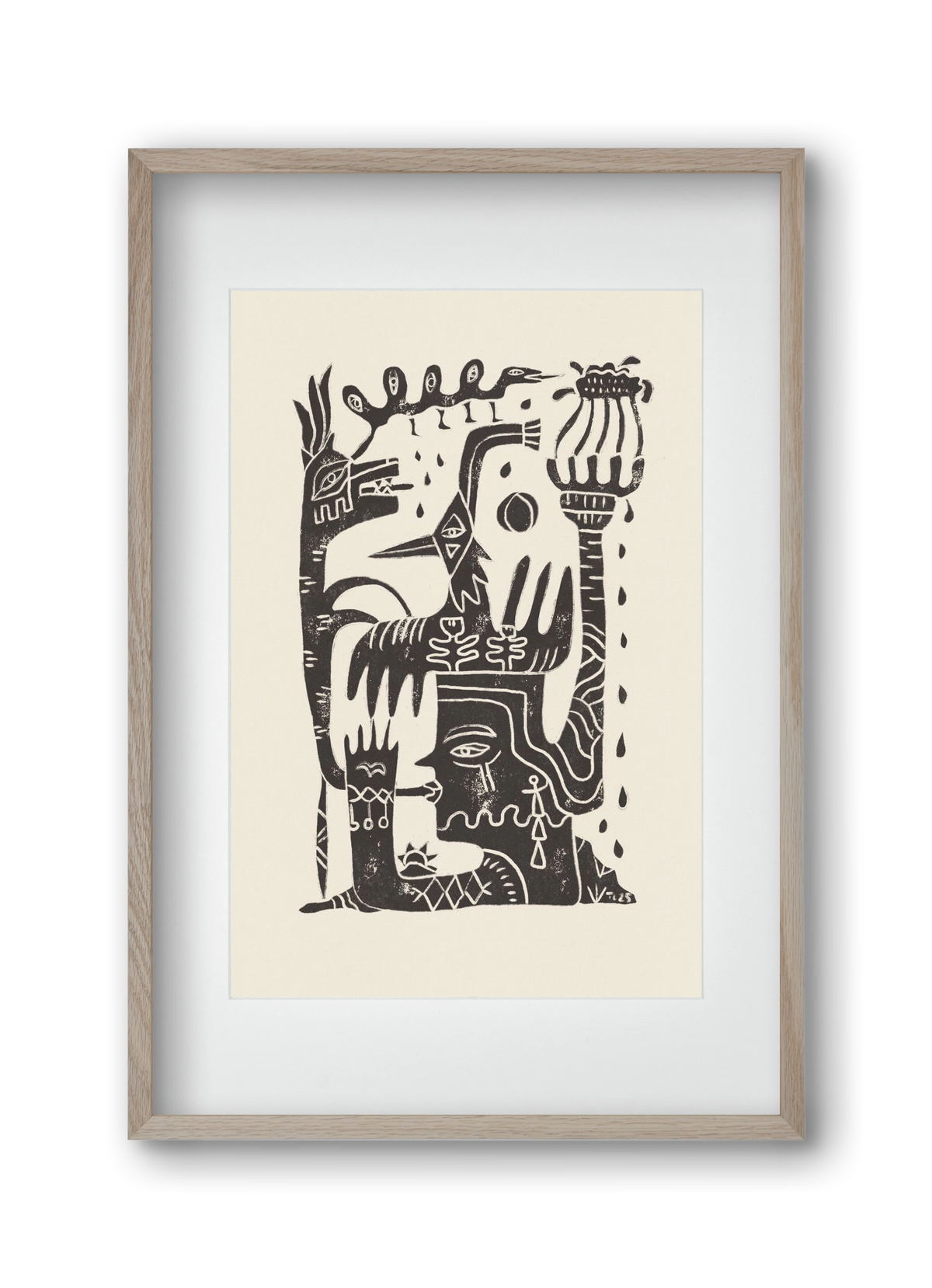 Lunar Eclipse, 30x45 cm (20x30 cm), Tölgy keret, paszpartuval