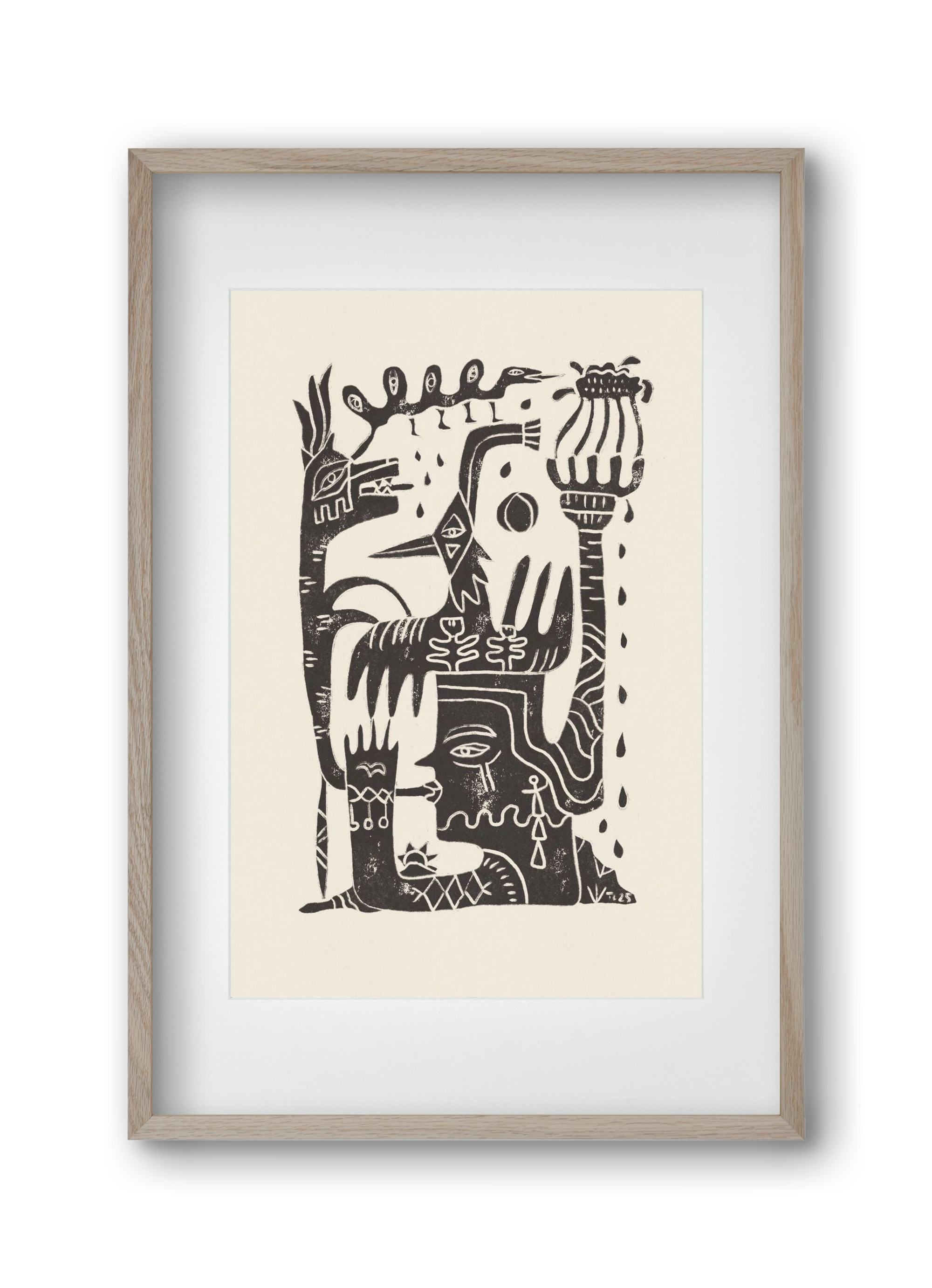 Lunar Eclipse, 30x45 cm (20x30 cm), Tölgy keret, paszpartuval