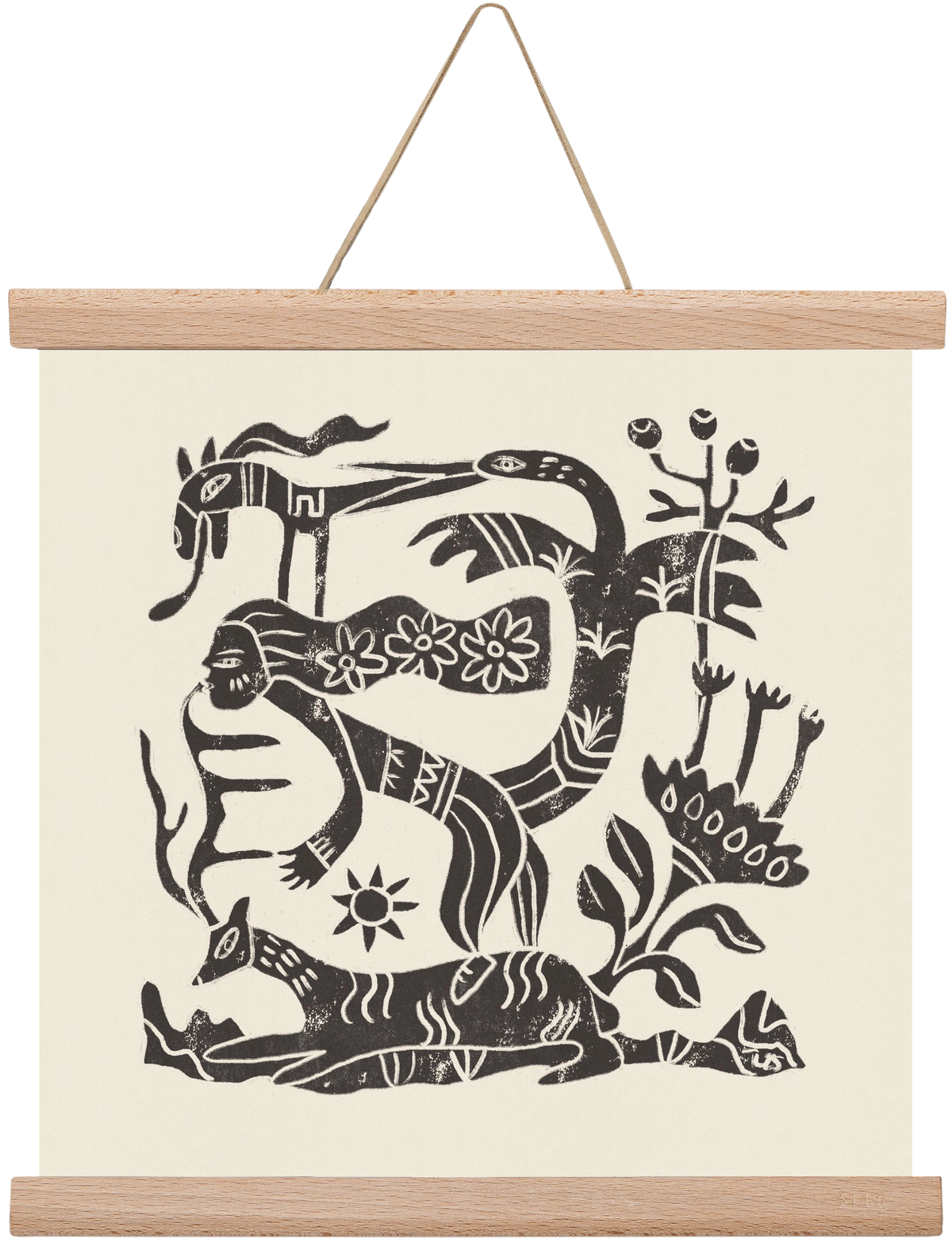 September Ride, 30x30 cm (30x30 cm), Tölgy akasztó