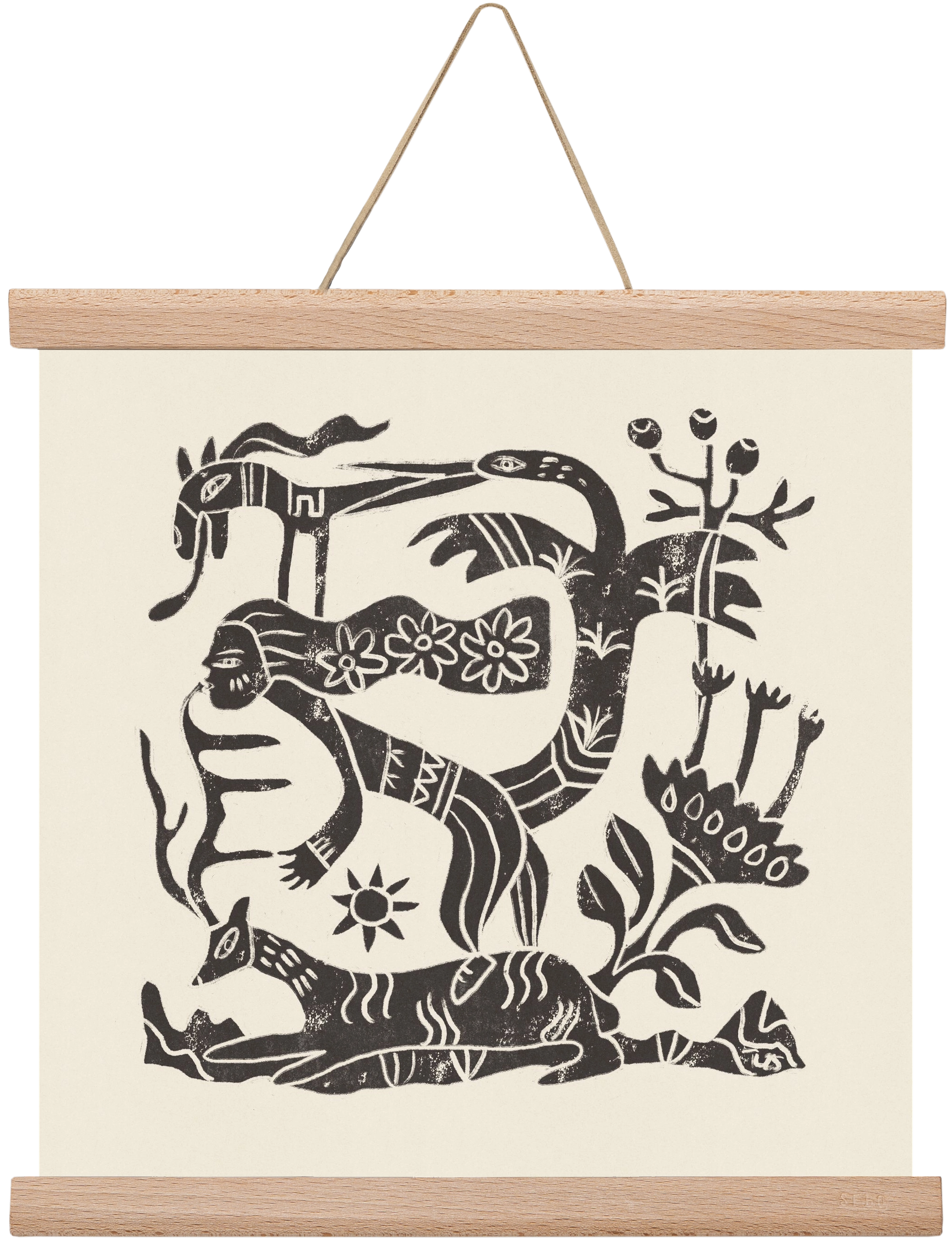 September Ride, 30x30 cm (30x30 cm), Tölgy akasztó