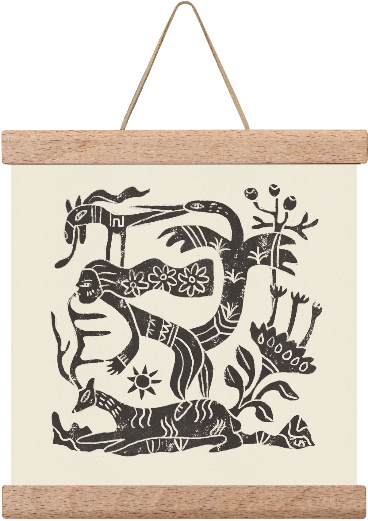 September Ride, 20x20 cm (20x20 cm), Tölgy akasztó