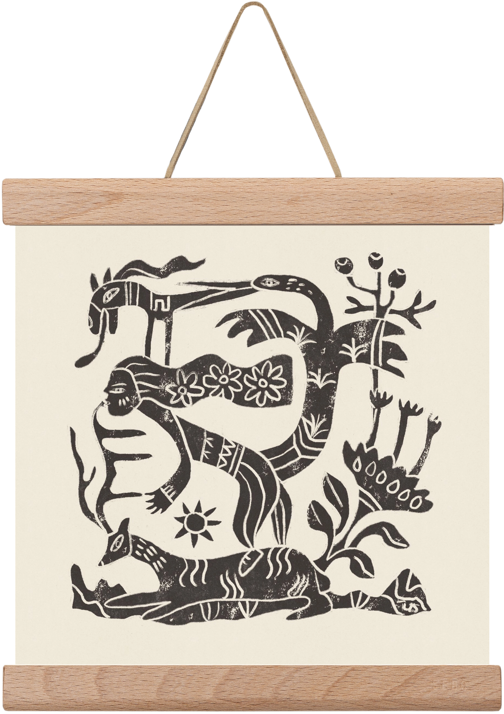 September Ride, 20x20 cm (20x20 cm), Tölgy akasztó