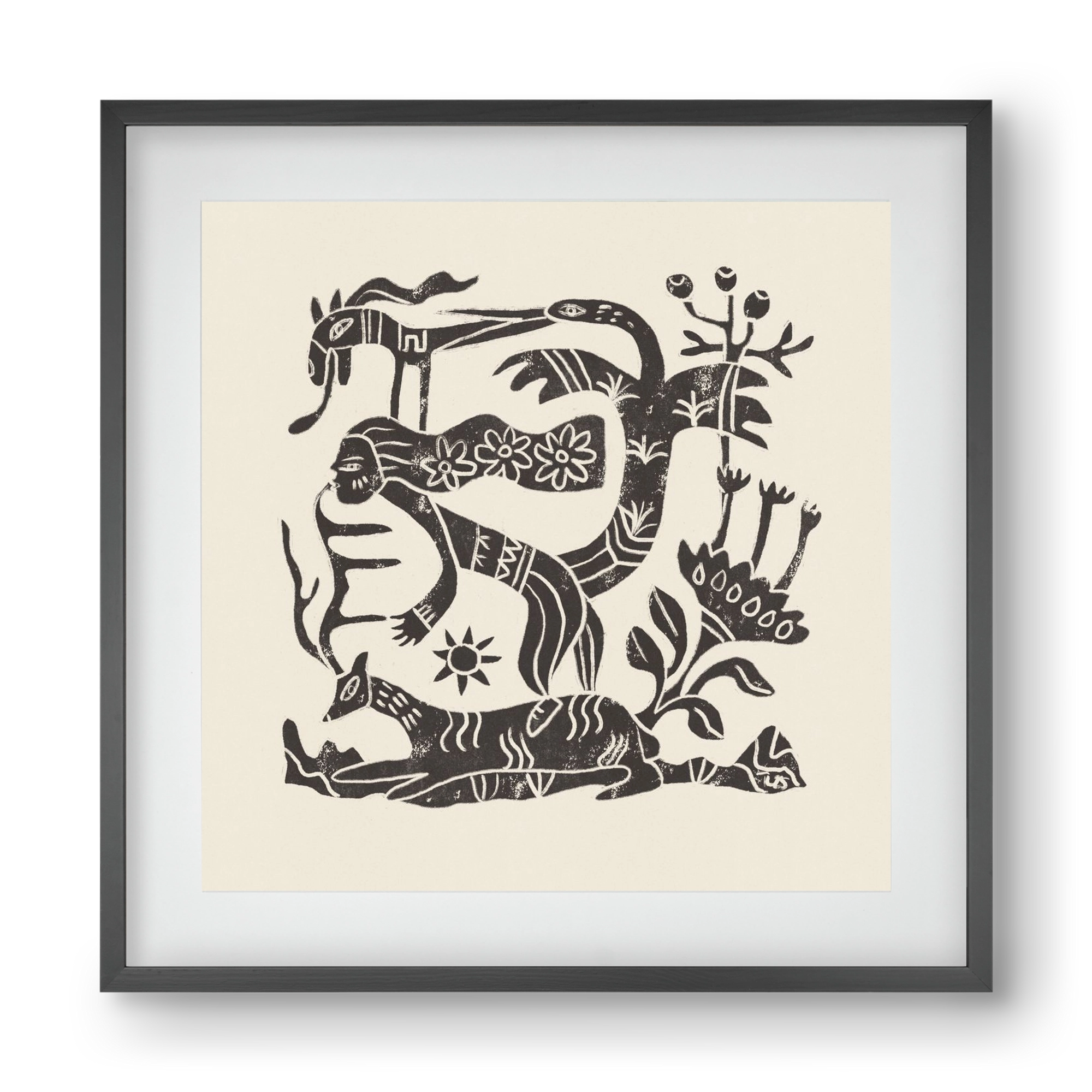 September Ride, 40x40 cm (30x30 cm), Fekete keret, paszpartuval