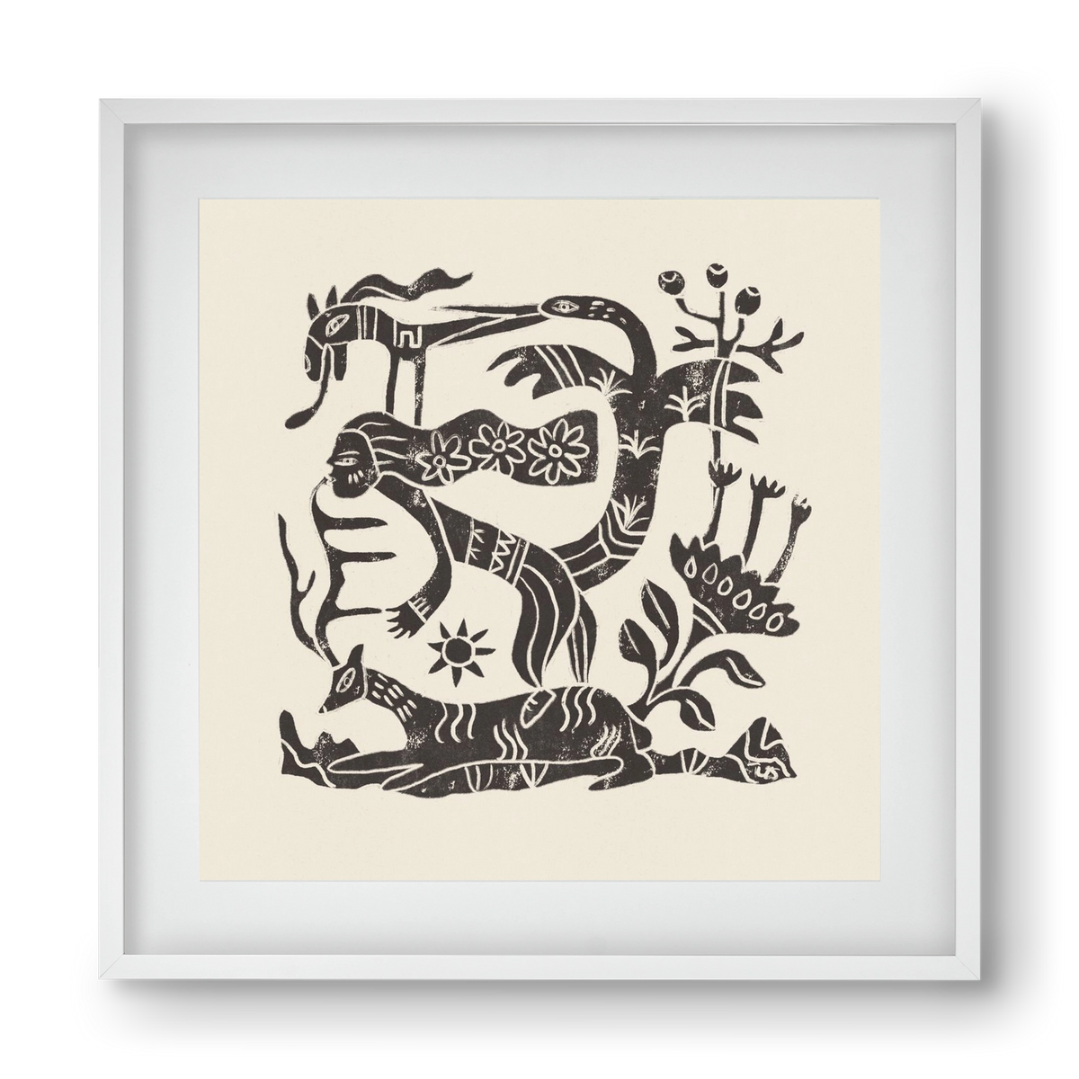 September Ride, 40x40 cm (30x30 cm), Fehér keret, paszpartuval