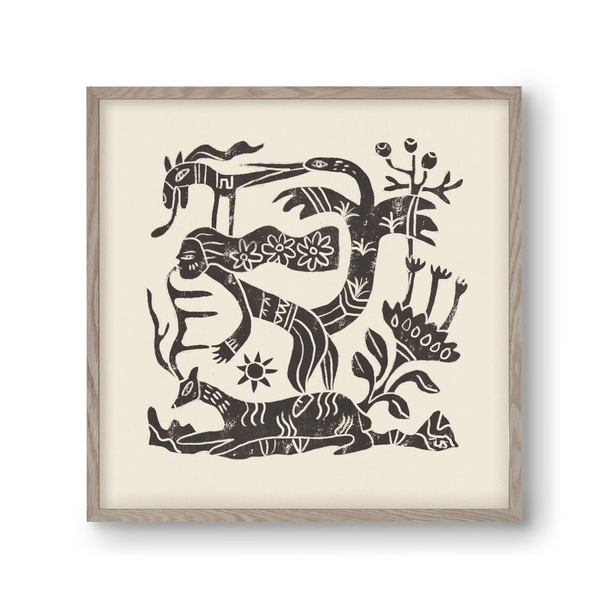 September Ride, 30x30 cm (30x30 cm), Tölgy keret