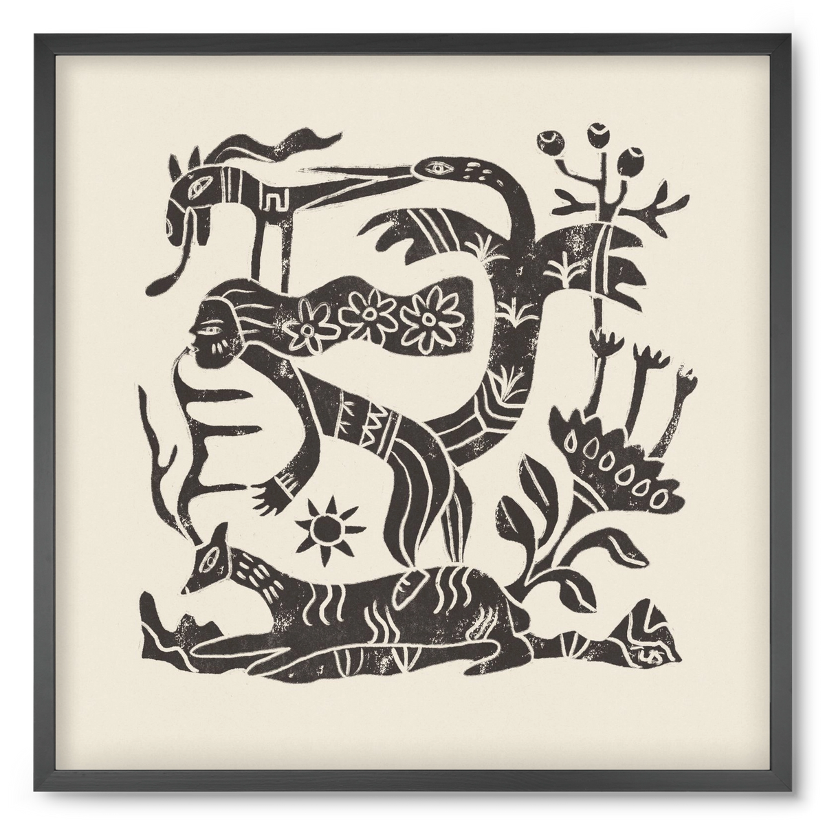 September Ride, 50x50 cm (50x50 cm), Fekete keret