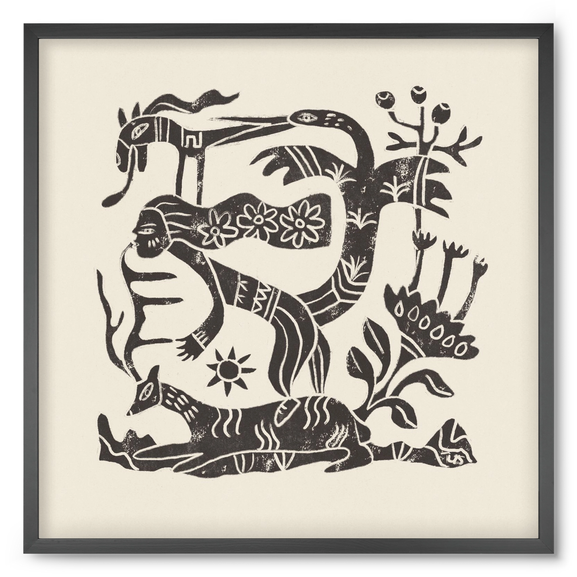 September Ride, 50x50 cm (50x50 cm), Fekete keret