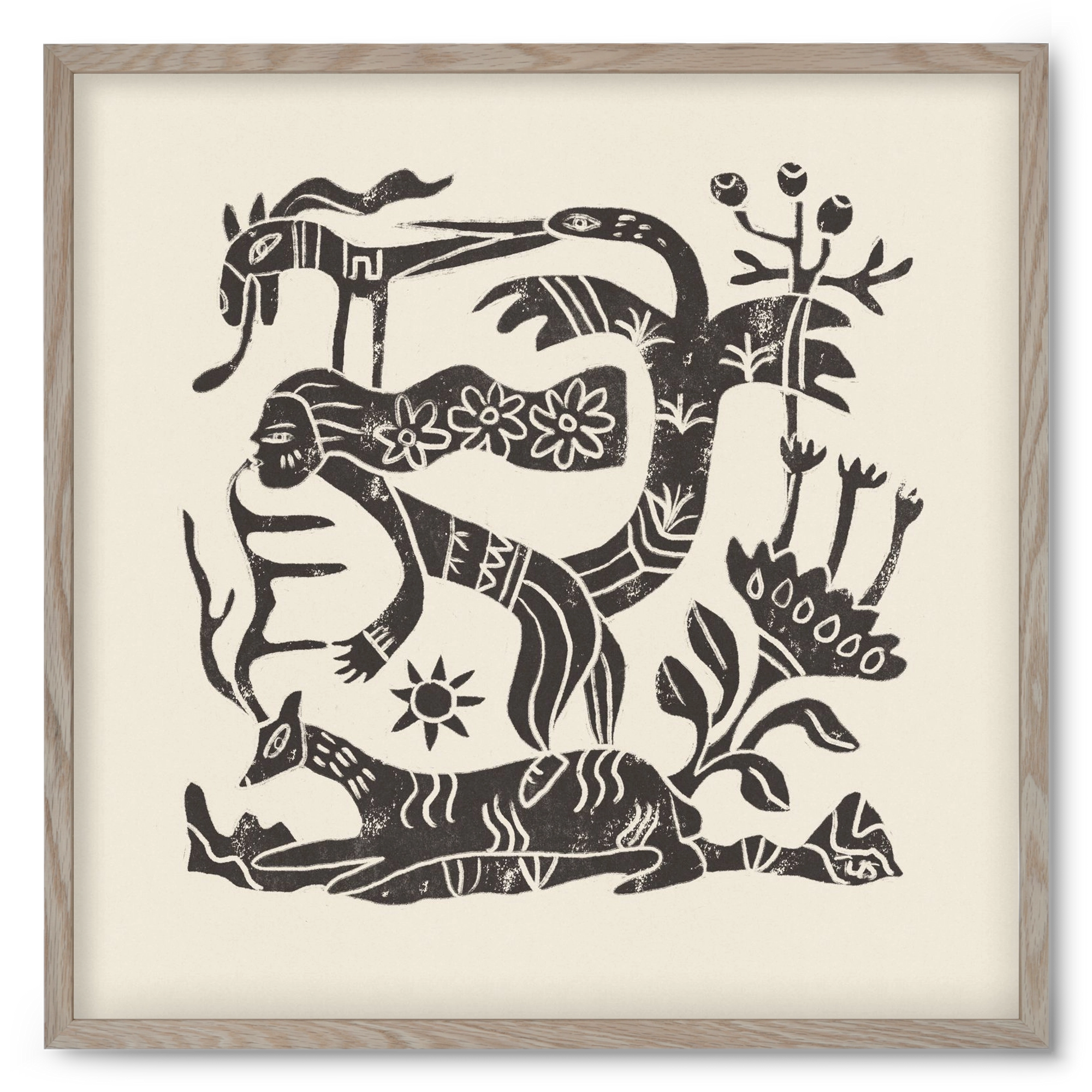 September Ride, 50x50 cm (50x50 cm), Tölgy keret