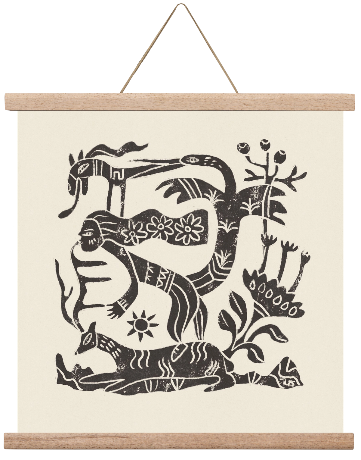 September Ride, 40x40 cm (40x40 cm), Tölgy akasztó