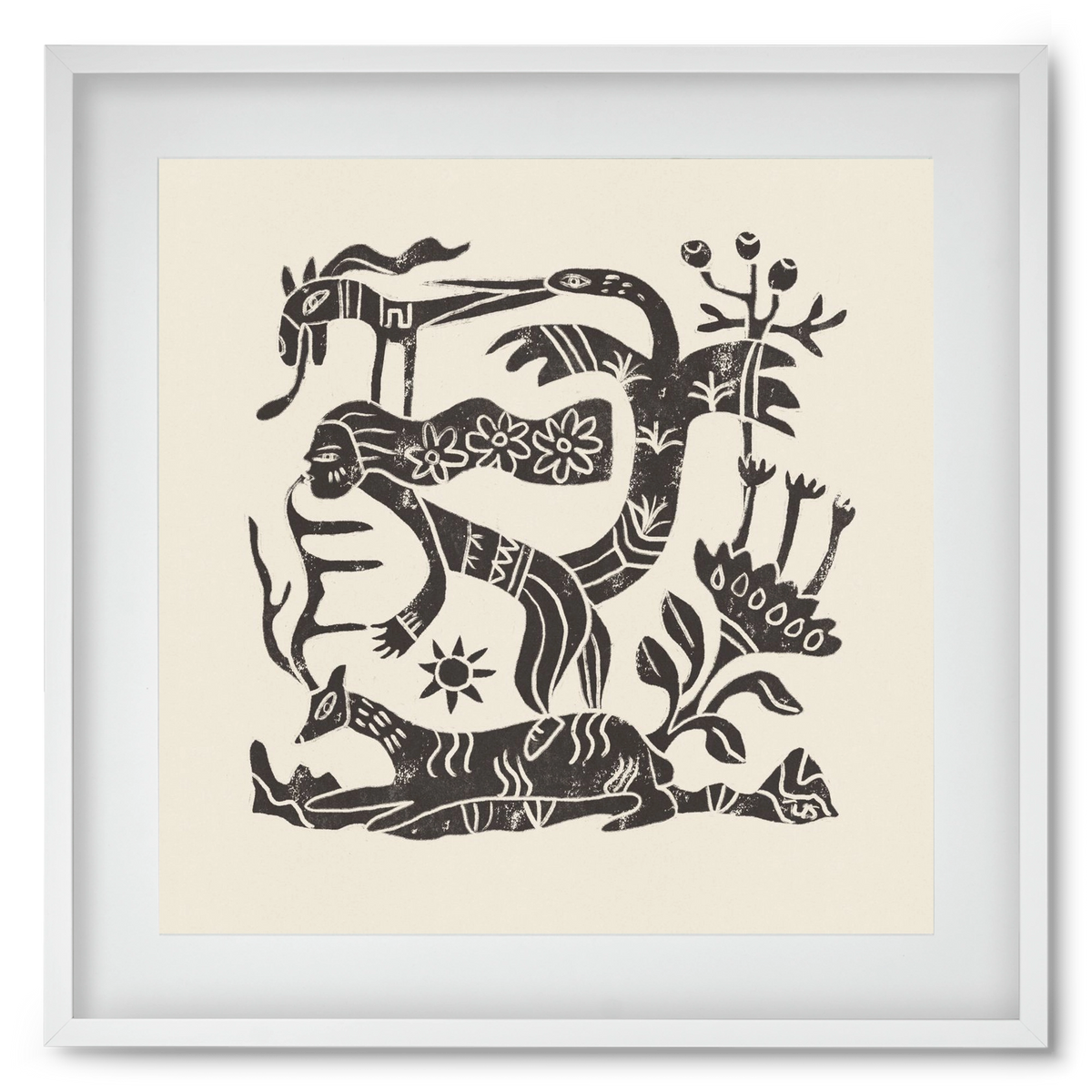 September Ride, 50x50 cm (40x40 cm), Fehér keret, paszpartuval