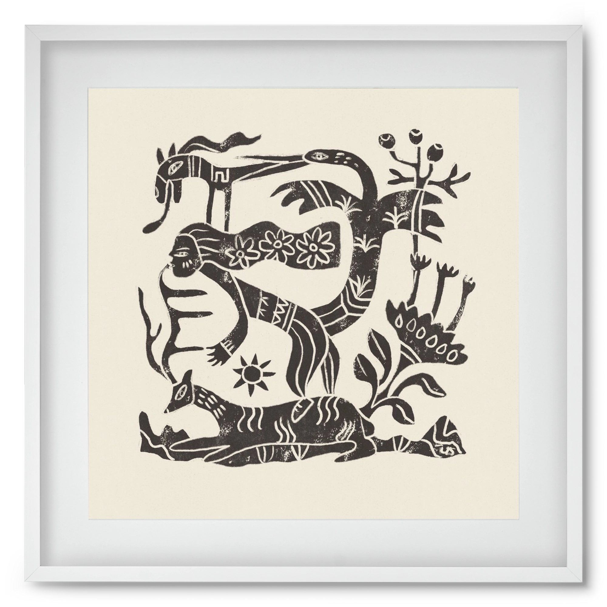 September Ride, 50x50 cm (40x40 cm), Fehér keret, paszpartuval