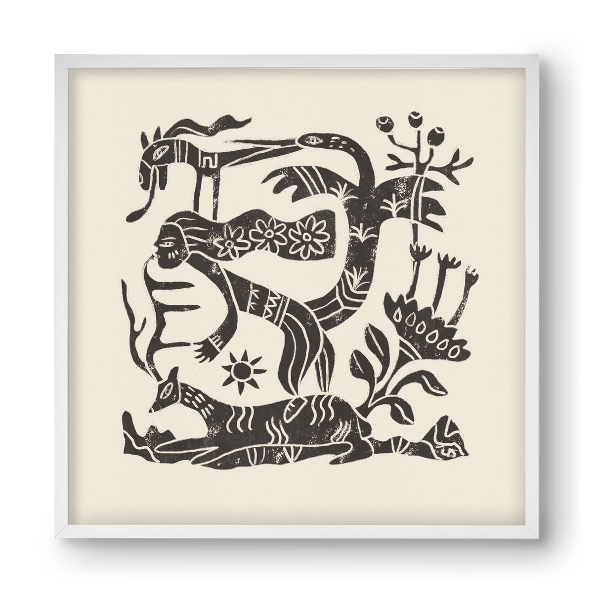 September Ride, 40x40 cm (40x40 cm), Fehér keret