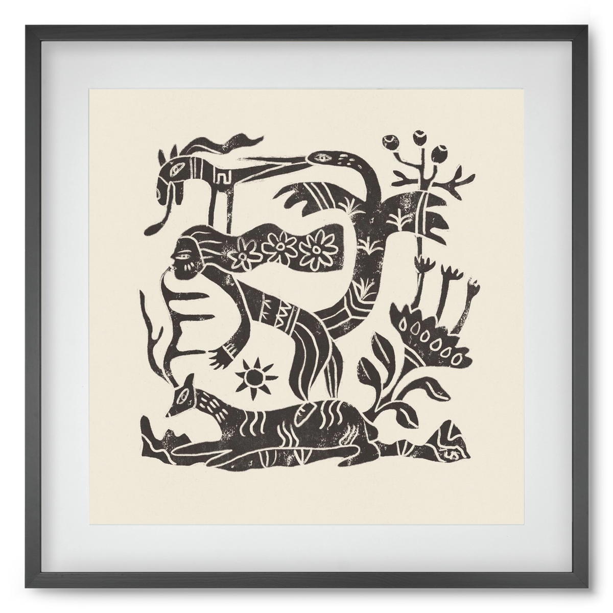 September Ride, 50x50 cm (40x40 cm), Fekete keret, paszpartuval