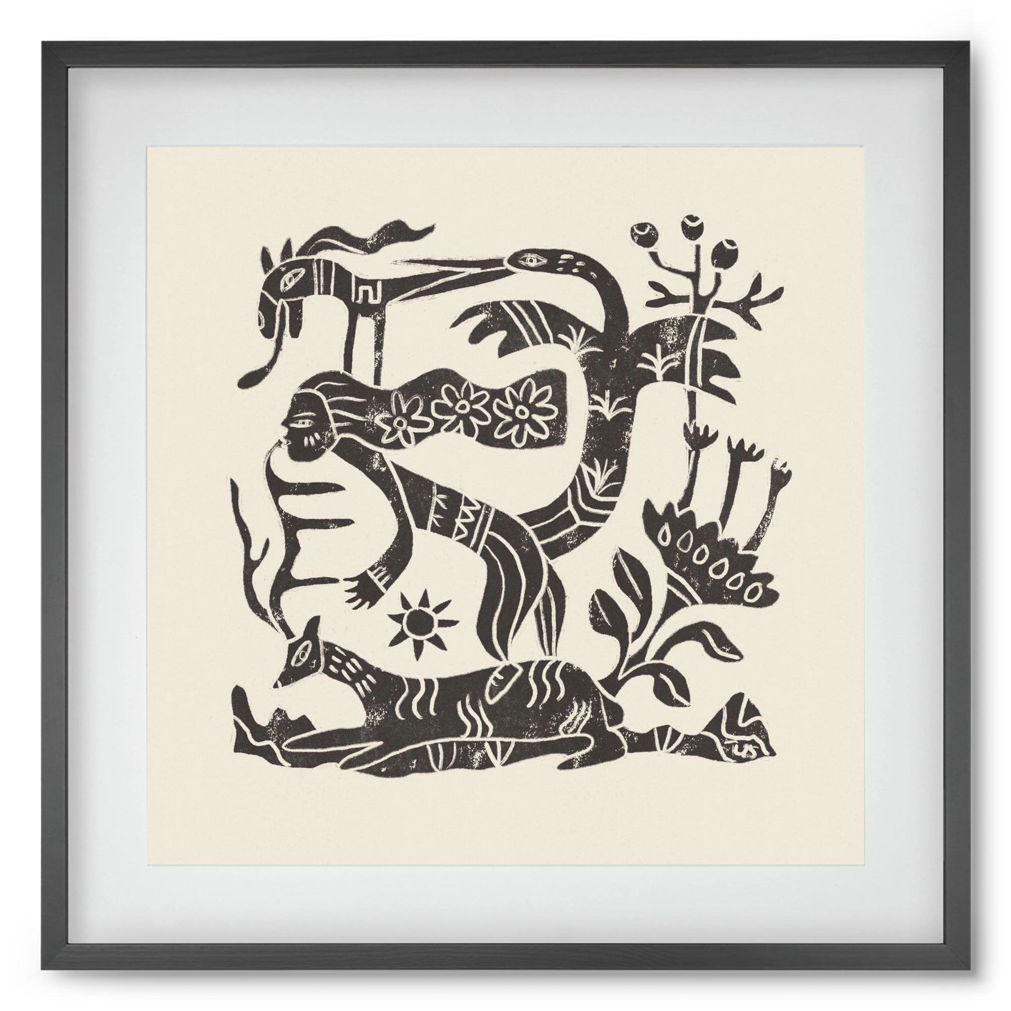 September Ride, 50x50 cm (40x40 cm), Fekete keret, paszpartuval