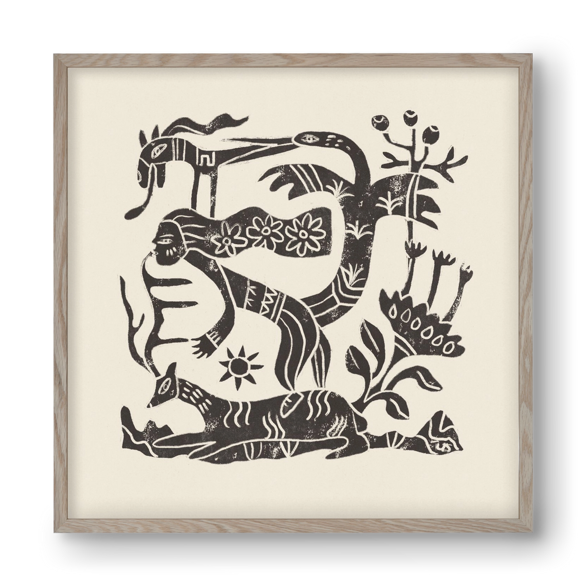 September Ride, 40x40 cm (40x40 cm), Tölgy keret