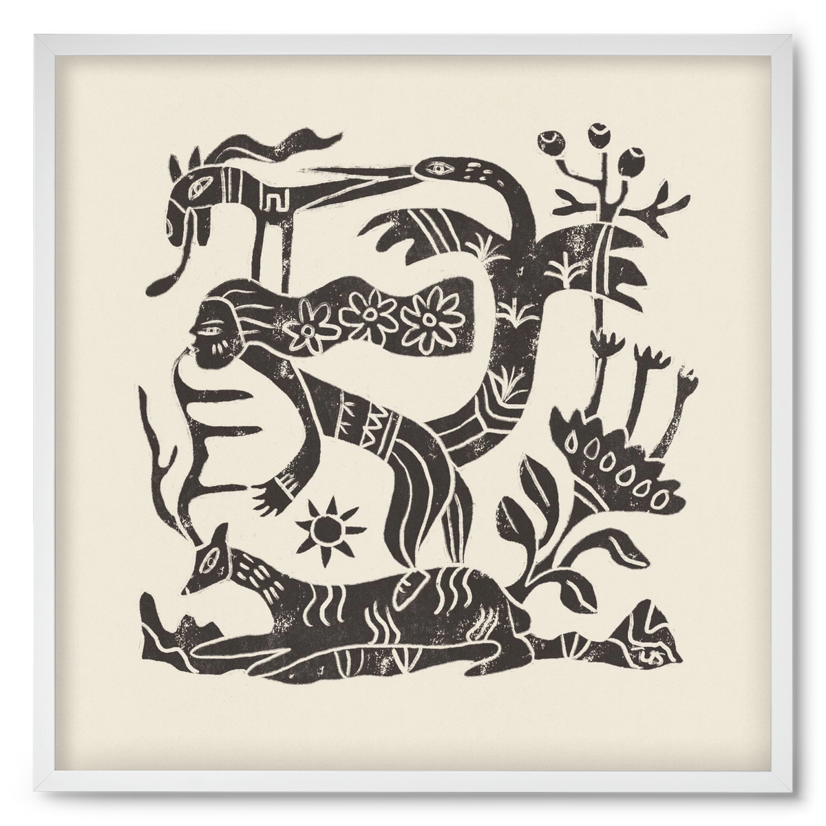 September Ride, 50x50 cm (50x50 cm), Fehér keret