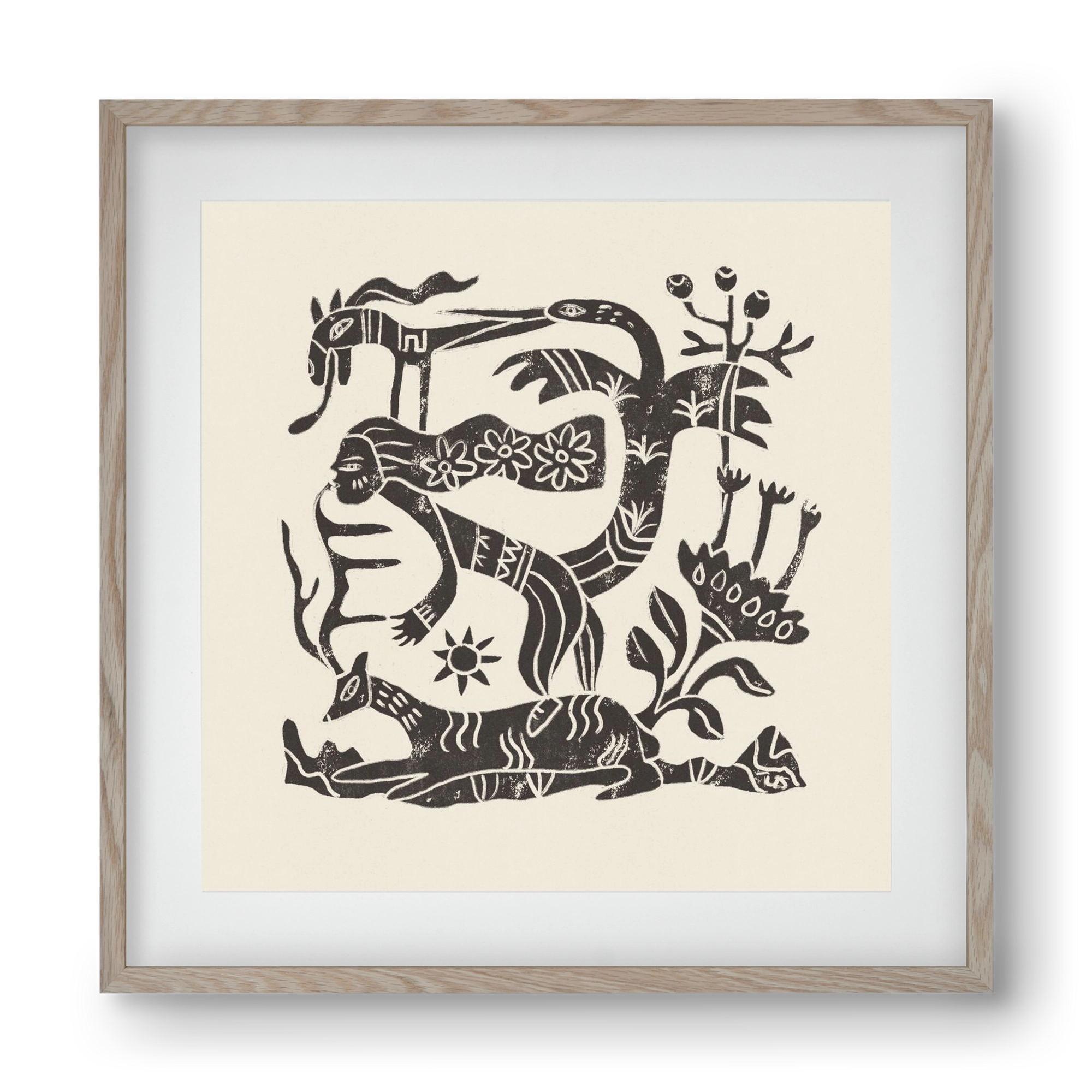 September Ride, 40x40 cm (30x30 cm), Tölgy keret, paszpartuval