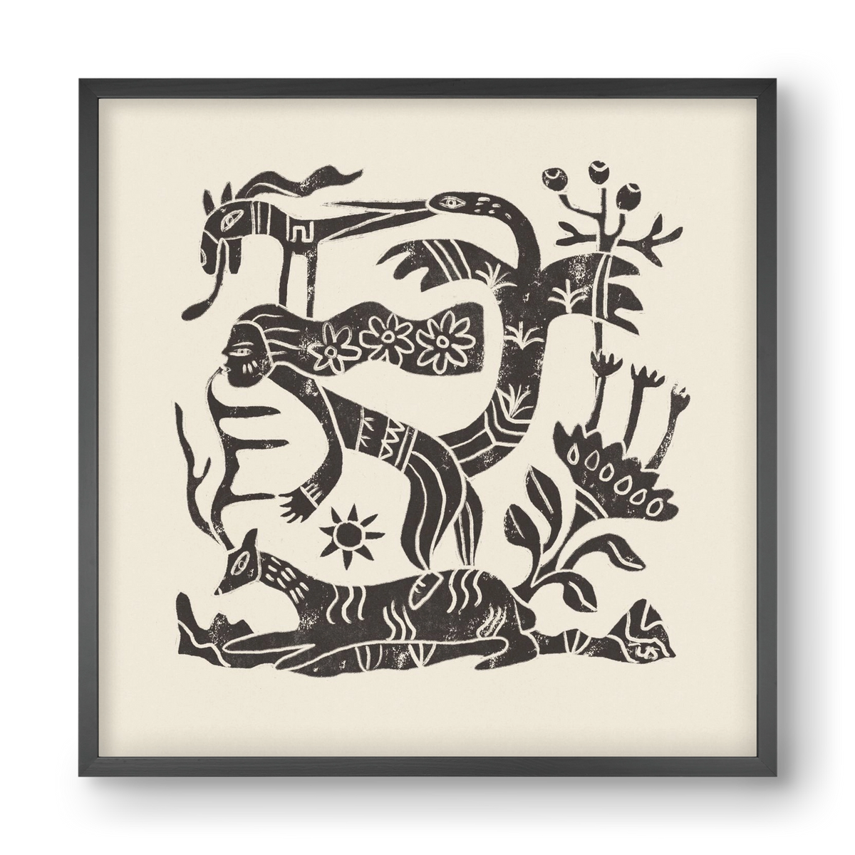 September Ride, 40x40 cm (40x40 cm), Fekete keret