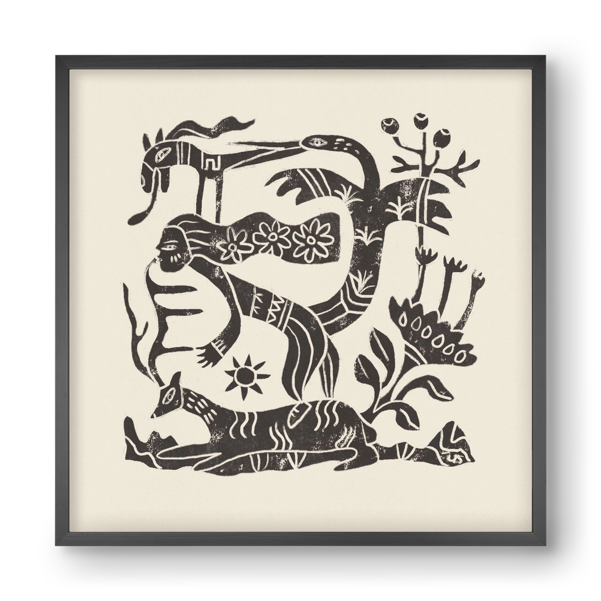 September Ride, 40x40 cm (40x40 cm), Fekete keret