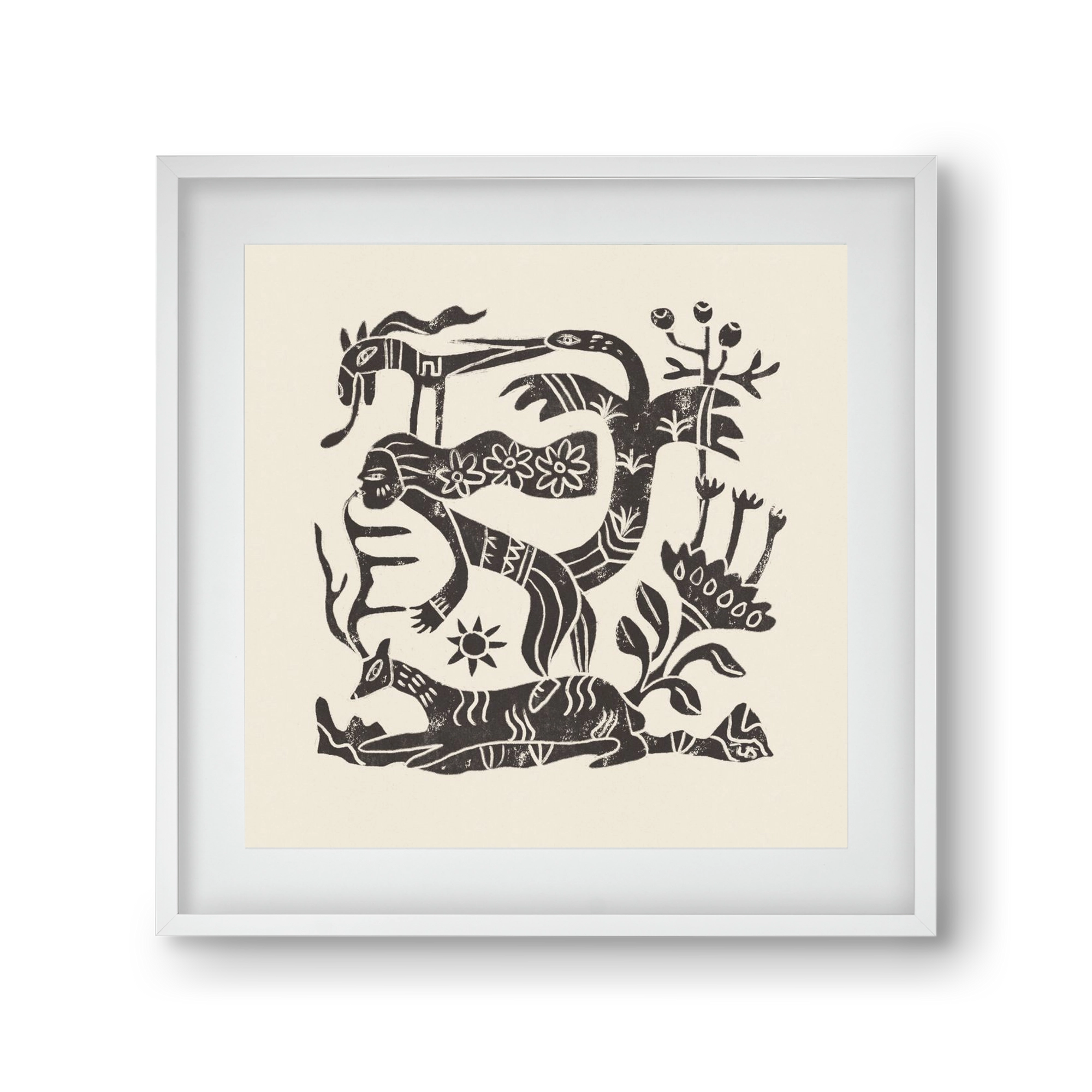 September Ride, 30x30 cm (20x20 cm), Fehér keret, paszpartuval