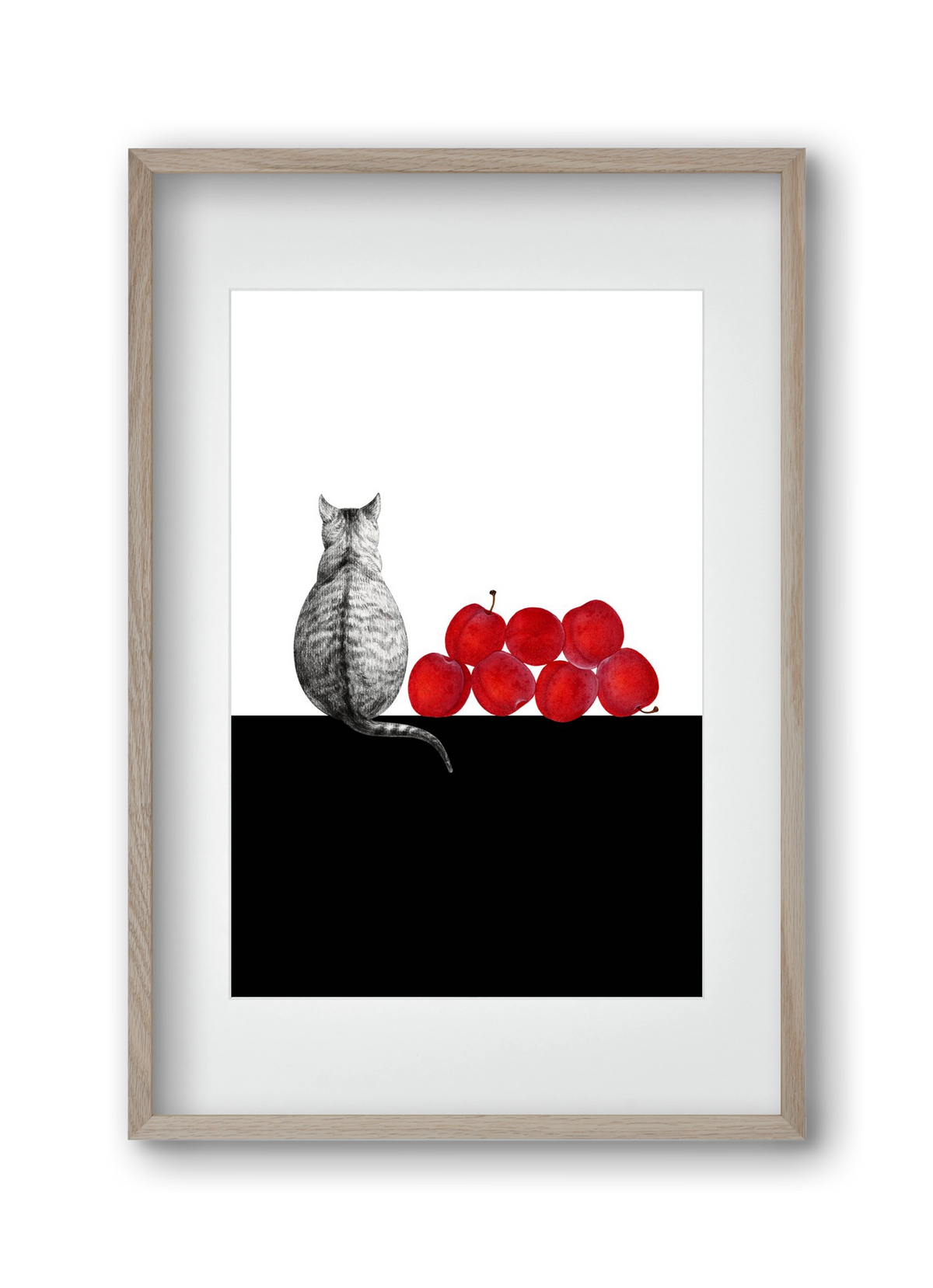 Waiting, 30x45 cm (20x30 cm), Tölgy keret, paszpartuval