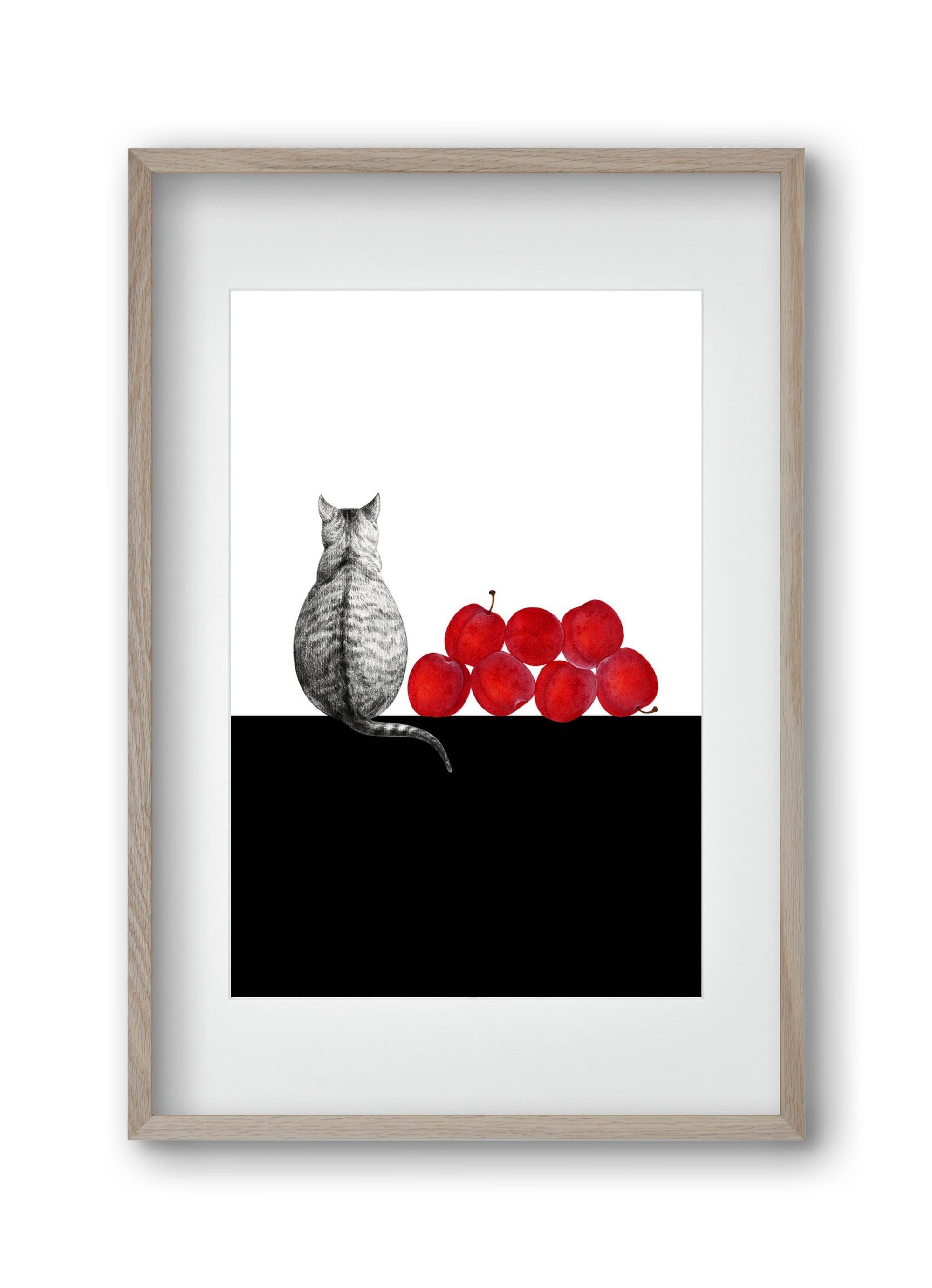 Waiting, 30x45 cm (20x30 cm), Tölgy keret, paszpartuval