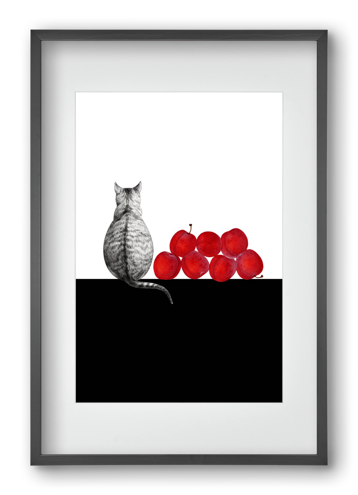 Waiting, 40x60 cm (30x45 cm), Fekete keret, paszpartuval