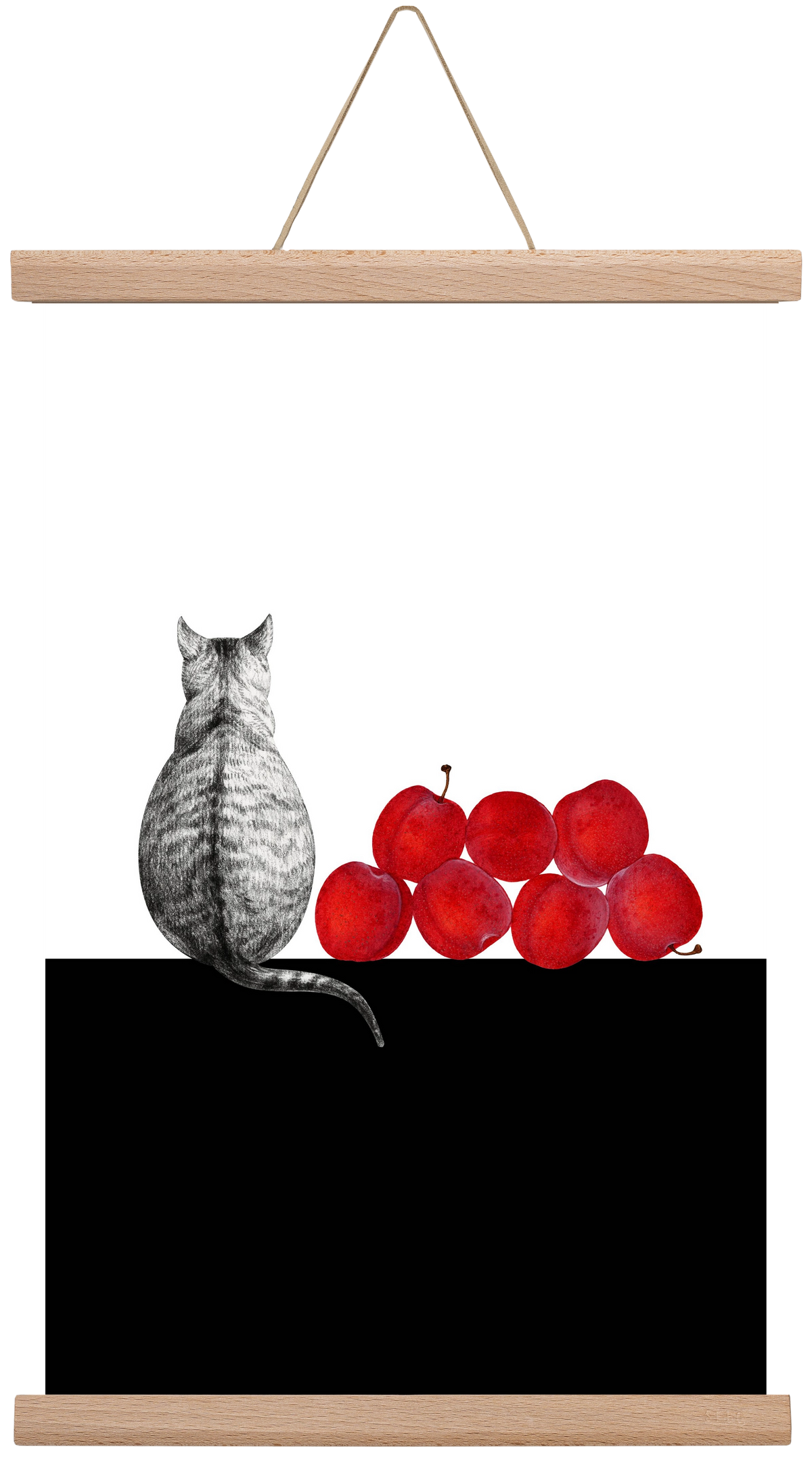 Waiting, 30x45 cm (30x45 cm), Tölgy akasztó