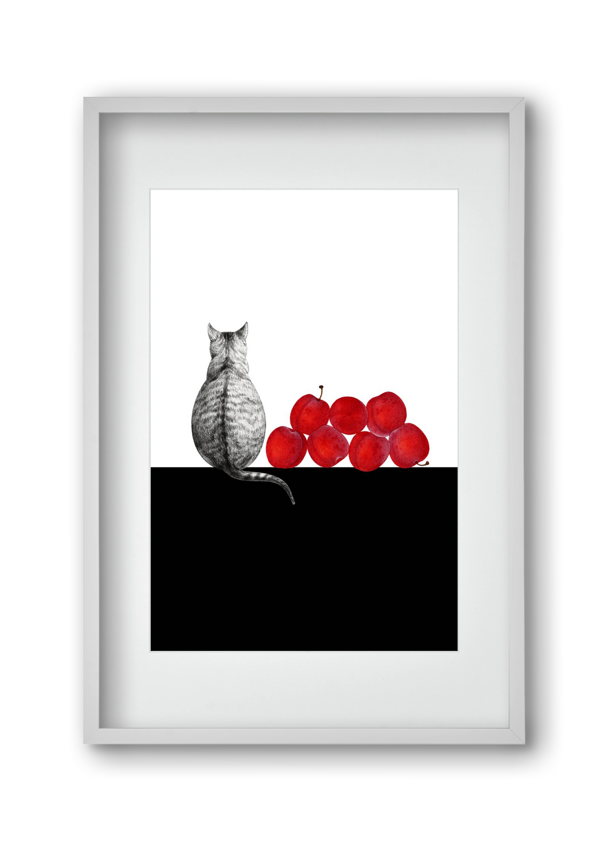 Waiting, 30x45 cm (20x30 cm), Fehér keret, paszpartuval